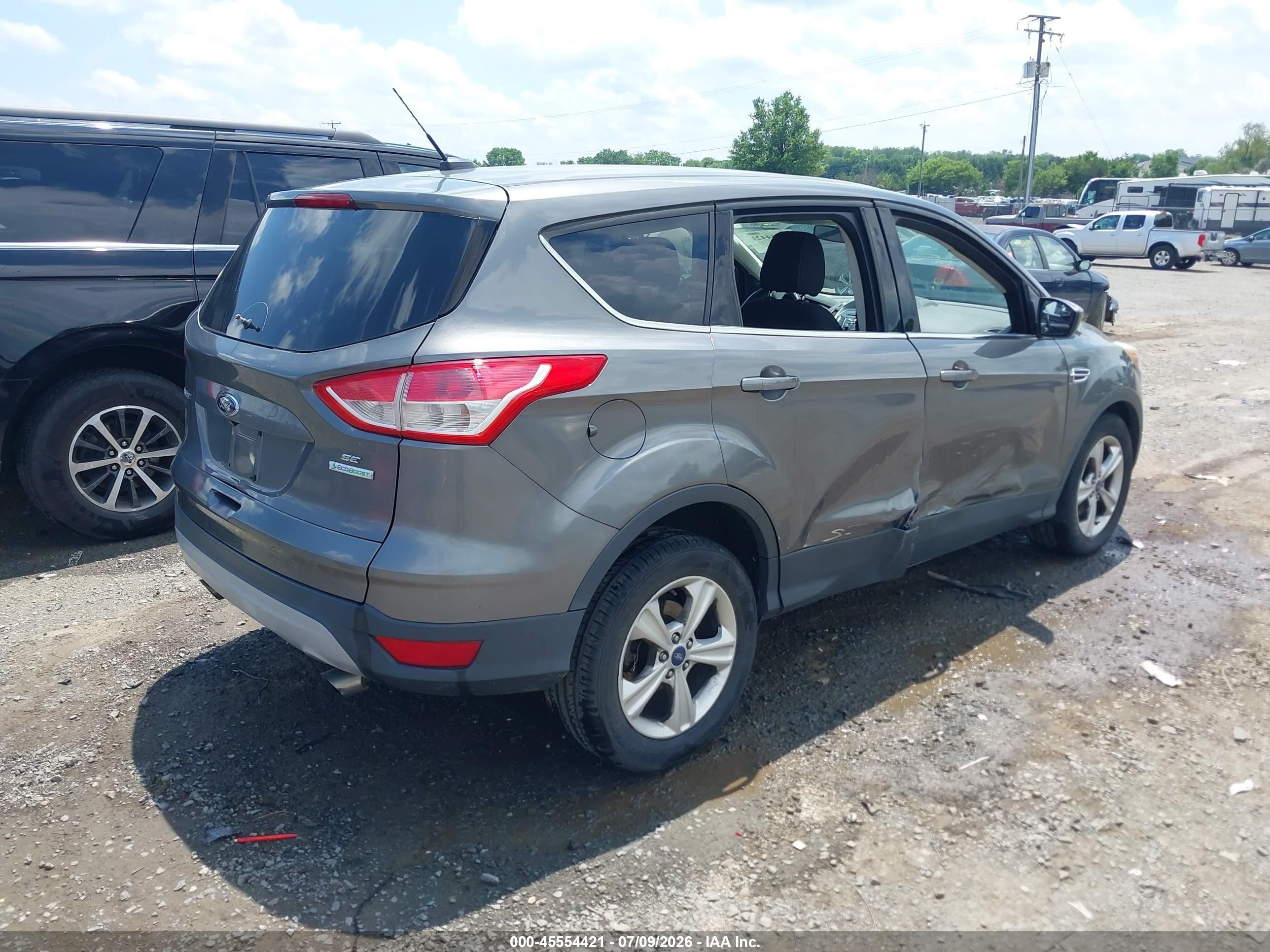 2014 Ford Escape Se Gray vin: 1FMCU0GX7EUB13640