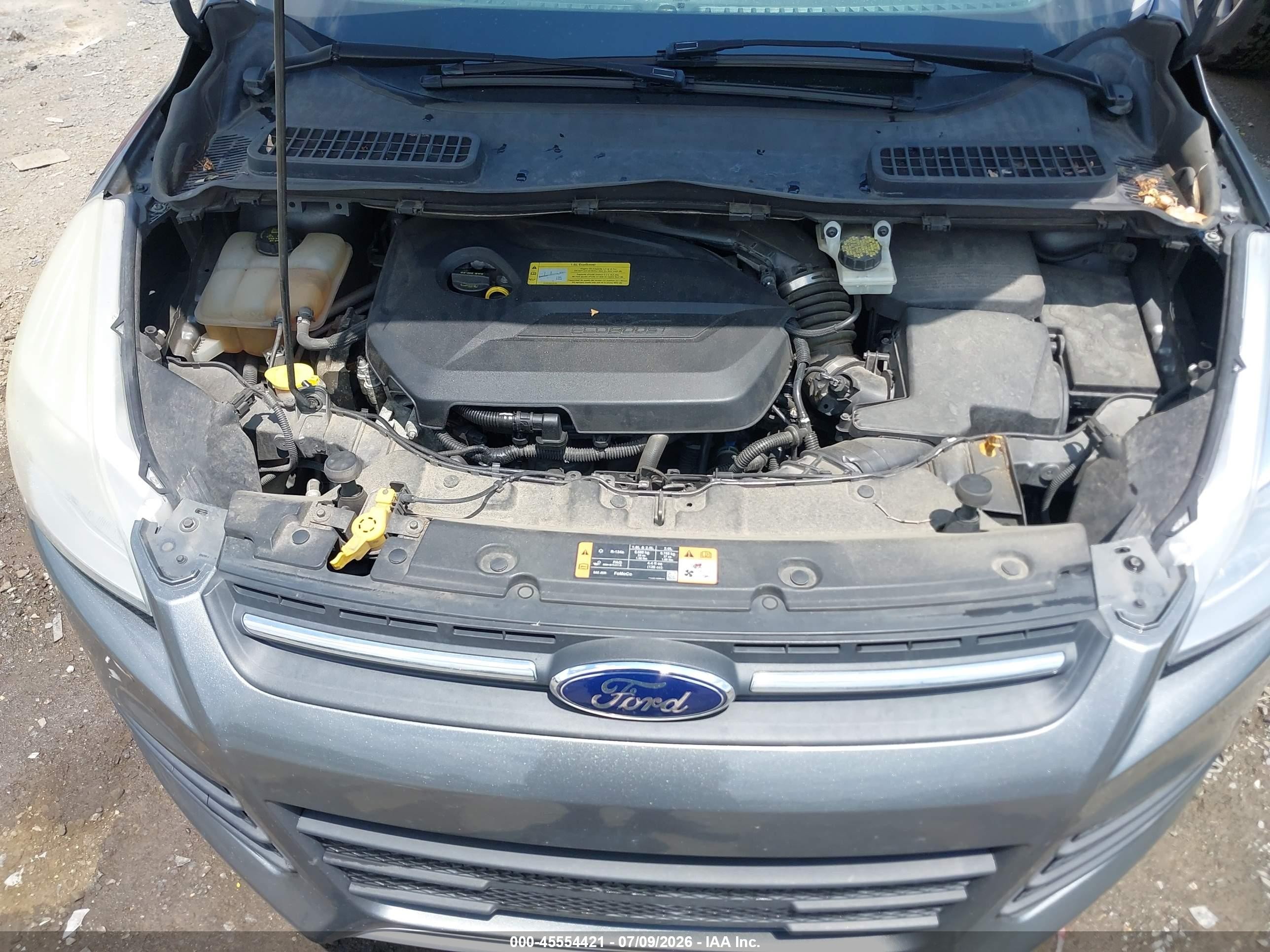 2014 Ford Escape Se Gray vin: 1FMCU0GX7EUB13640