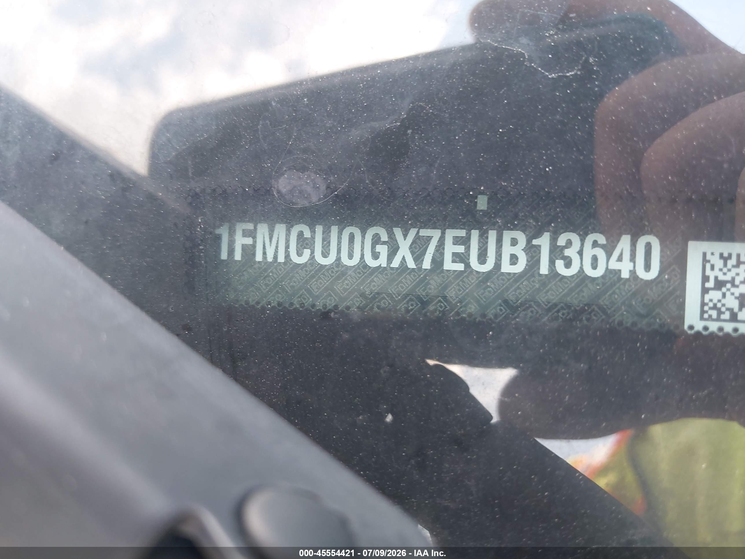 2014 Ford Escape Se Gray vin: 1FMCU0GX7EUB13640
