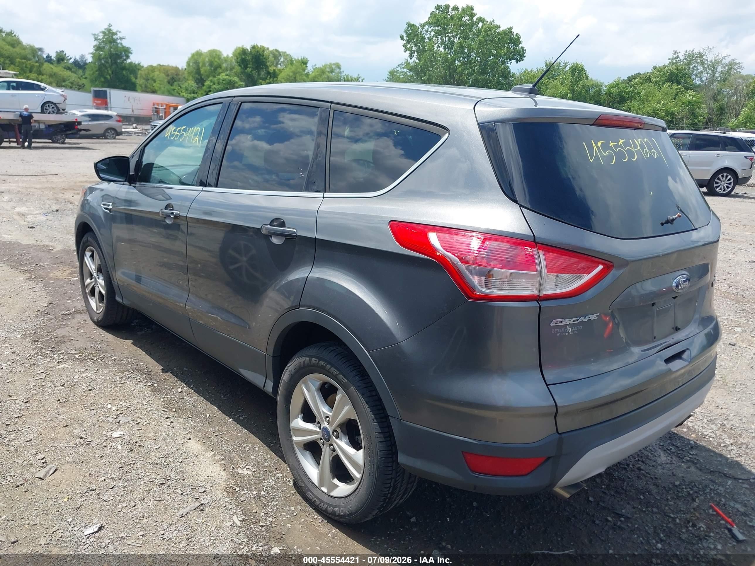 2014 Ford Escape Se Gray vin: 1FMCU0GX7EUB13640