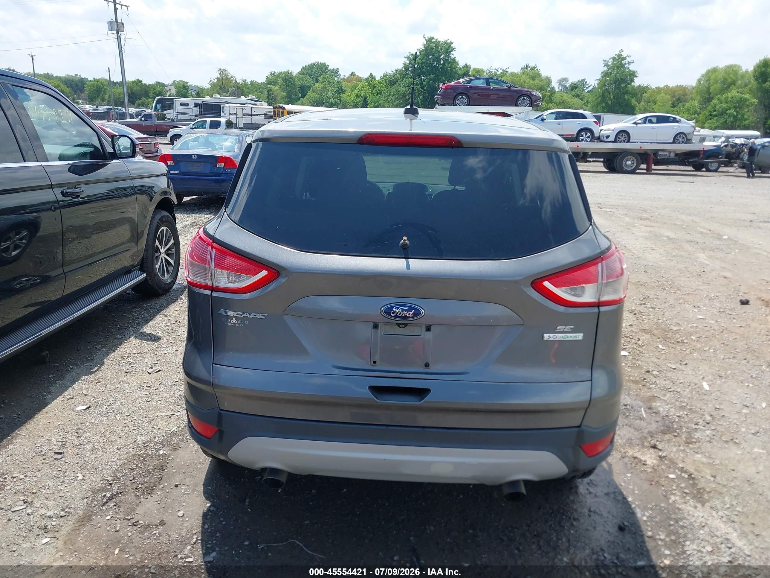 2014 Ford Escape Se Gray vin: 1FMCU0GX7EUB13640