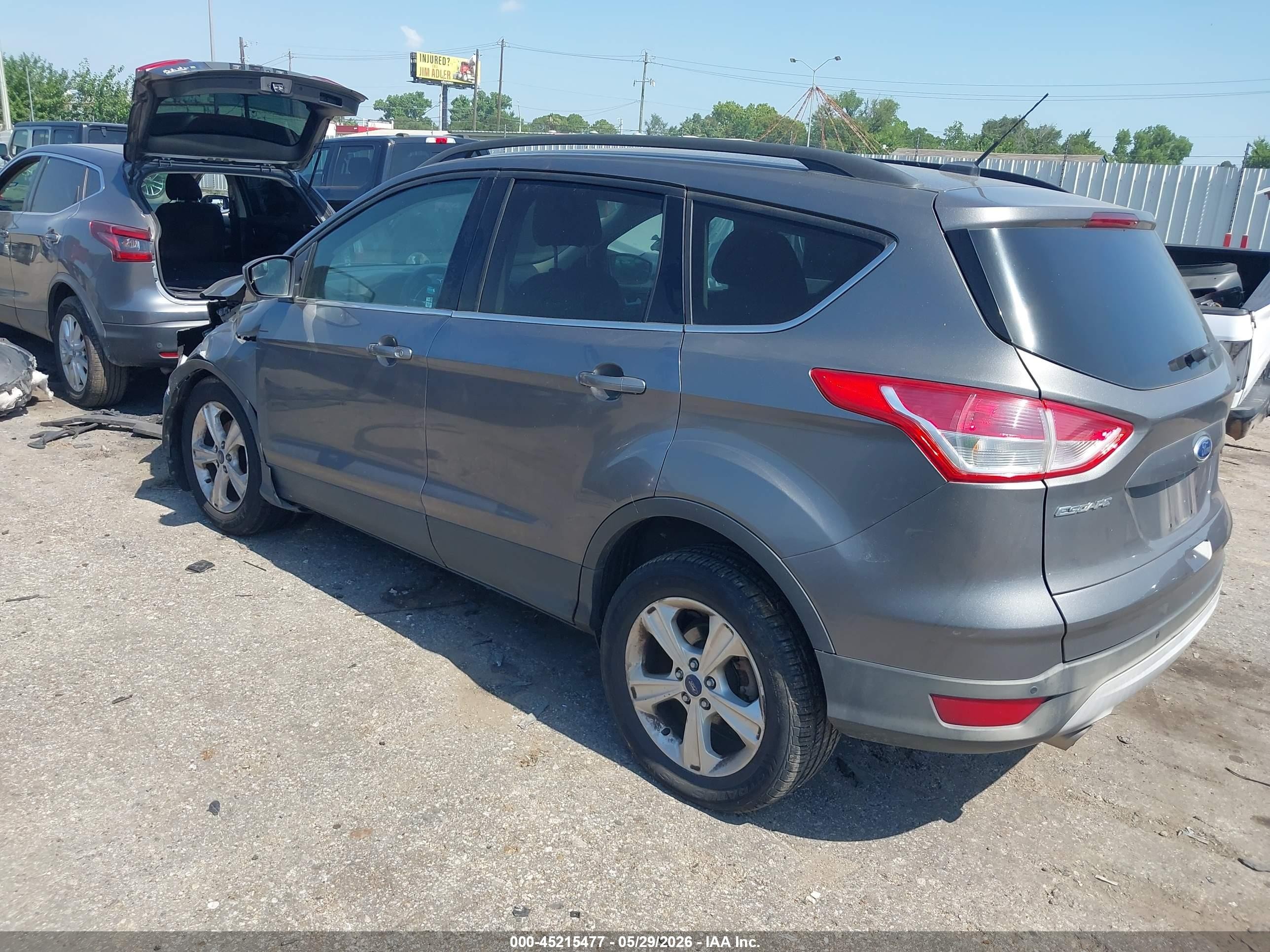 2014 Ford Escape Se Gray vin: 1FMCU0GX7EUB44595