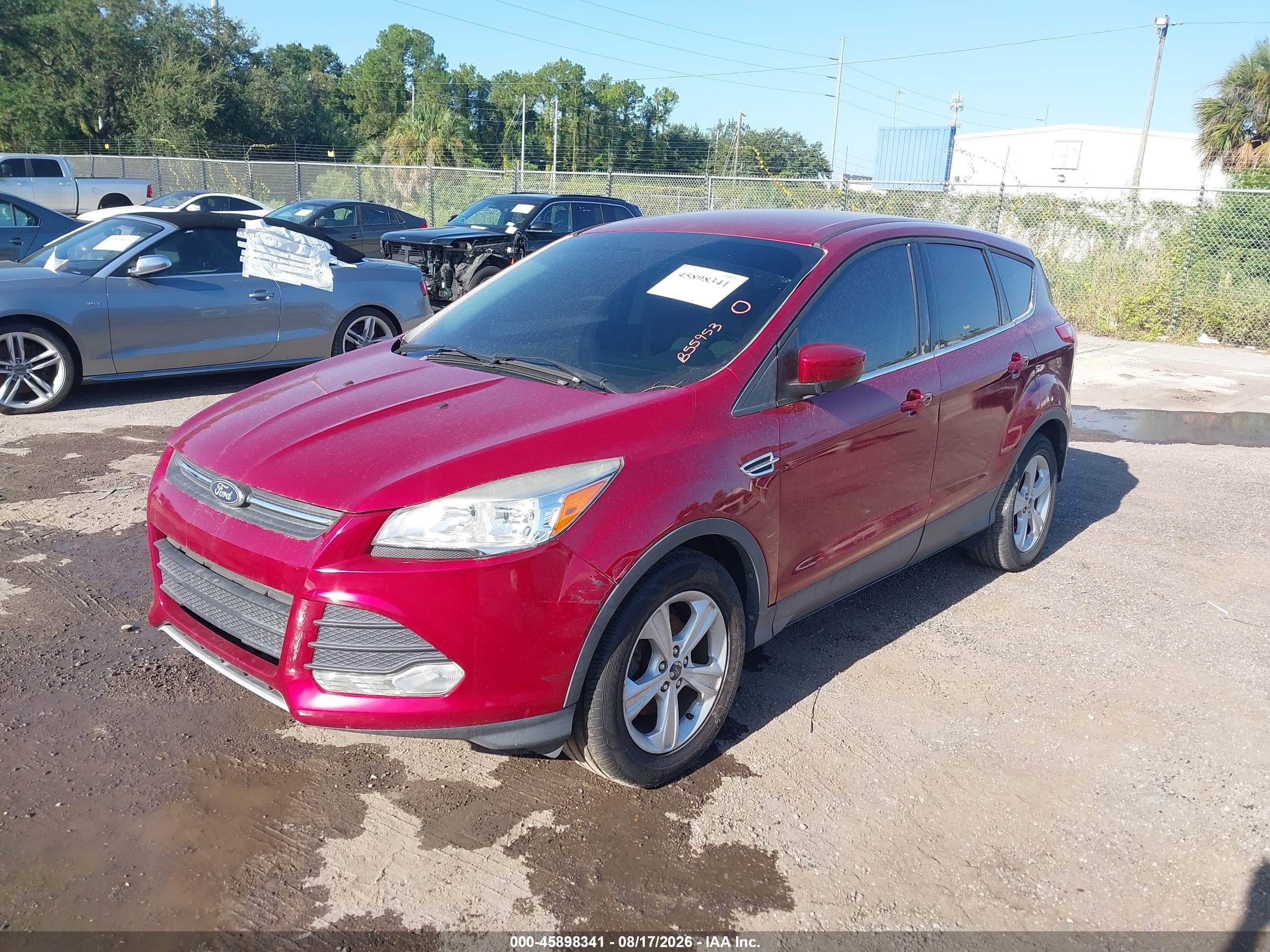 2014 Ford Escape Se Red vin: 1FMCU0GX7EUB55953