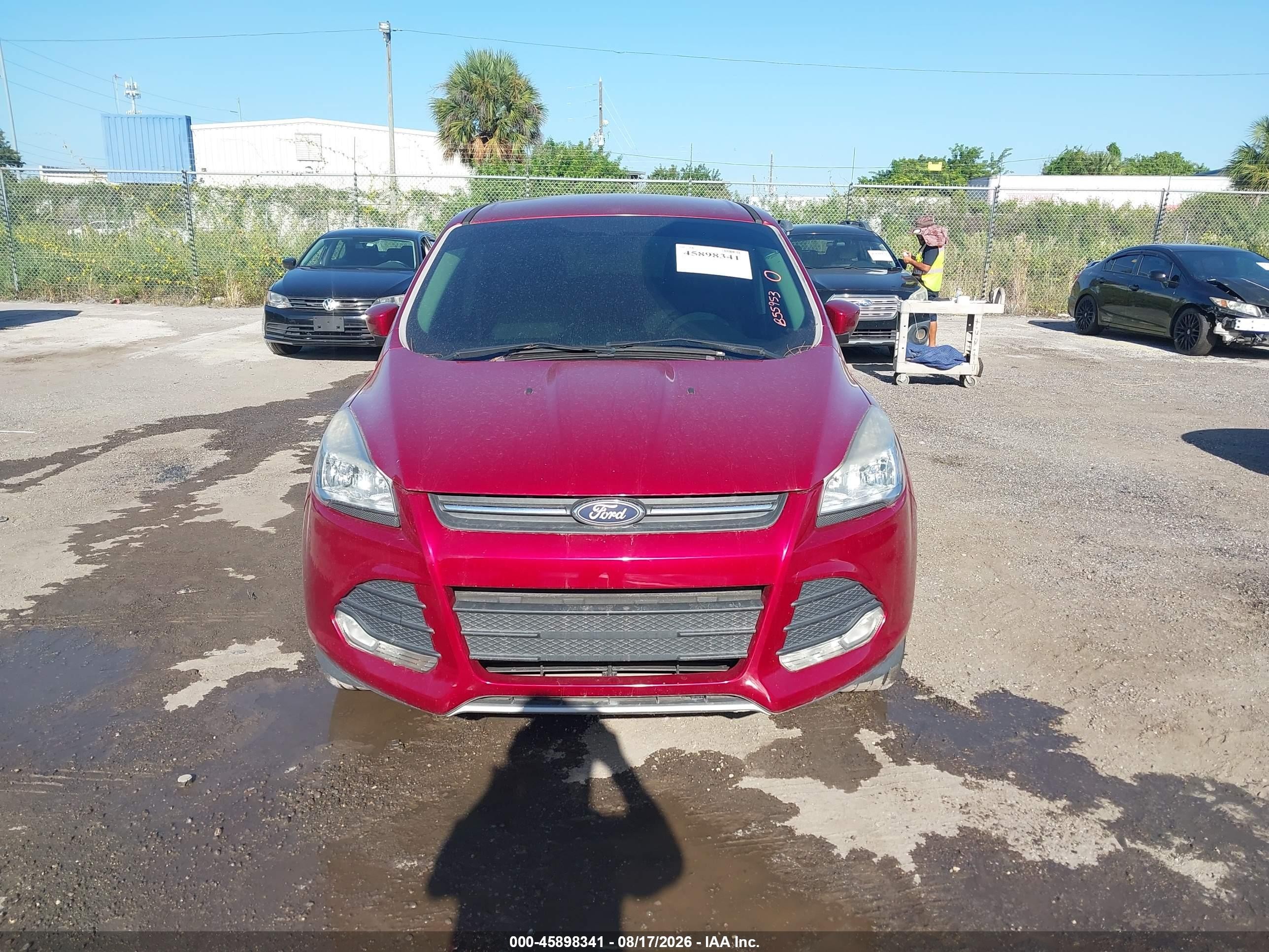 2014 Ford Escape Se Red vin: 1FMCU0GX7EUB55953