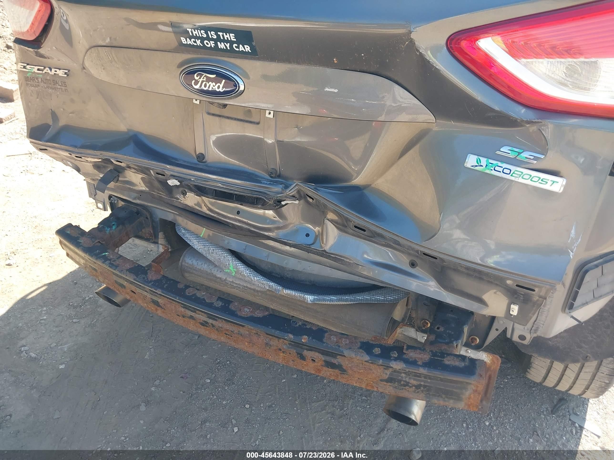 2014 Ford Escape Se Gray vin: 1FMCU0GX7EUB69772