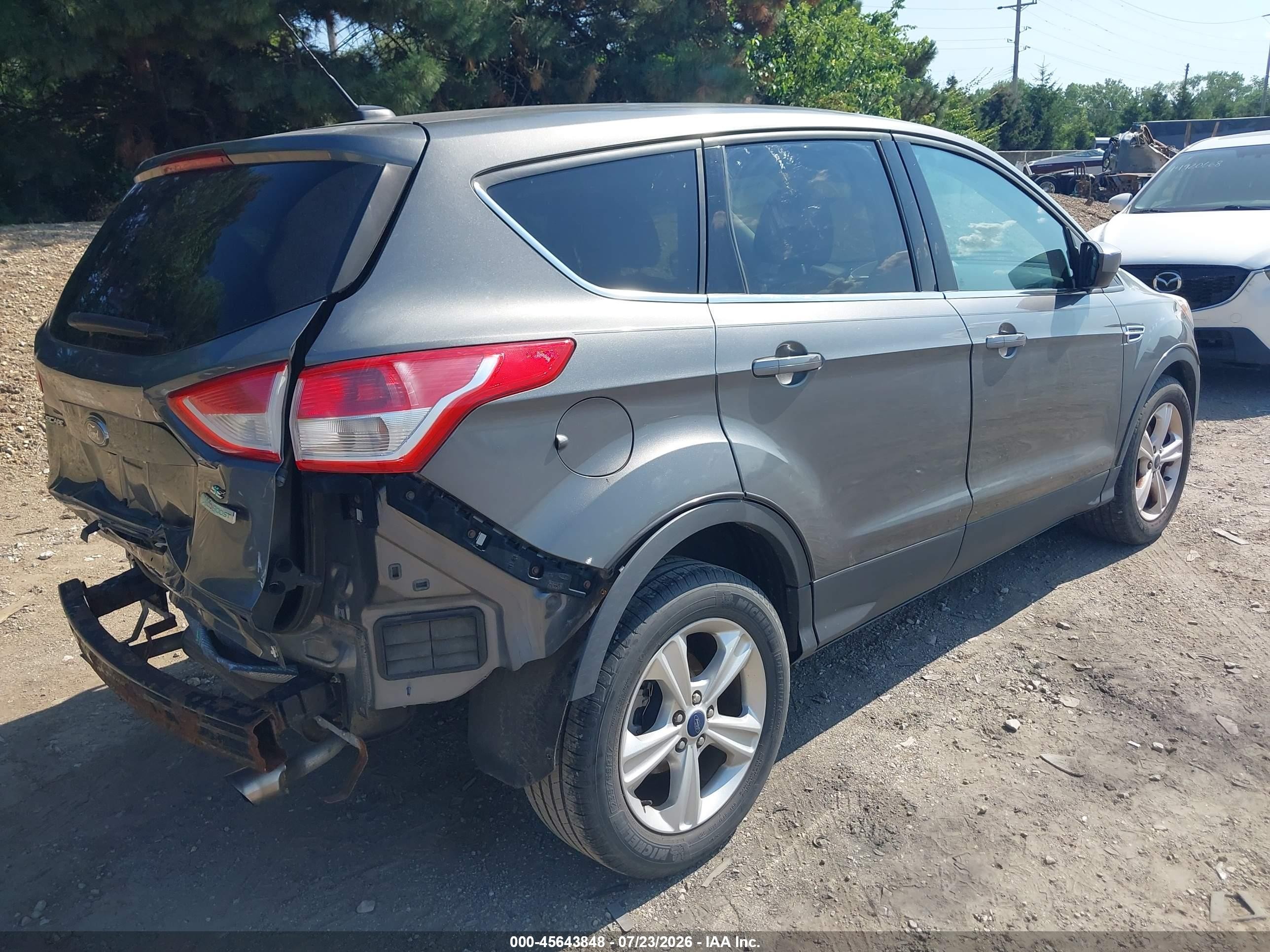 2014 Ford Escape Se Gray vin: 1FMCU0GX7EUB69772
