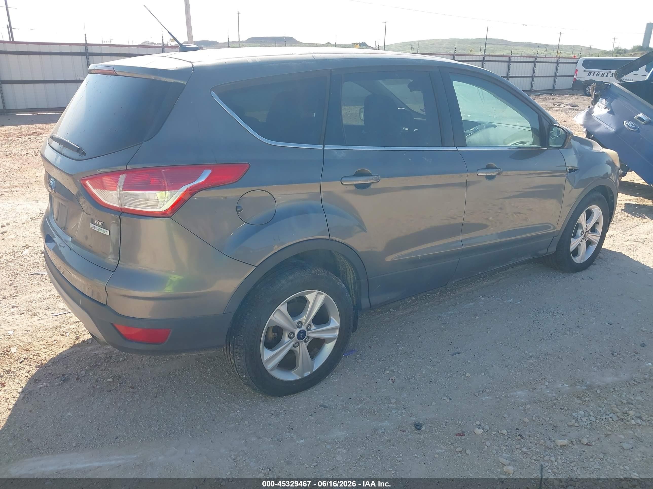 2014 Ford Escape Se Gray vin: 1FMCU0GX7EUB71490