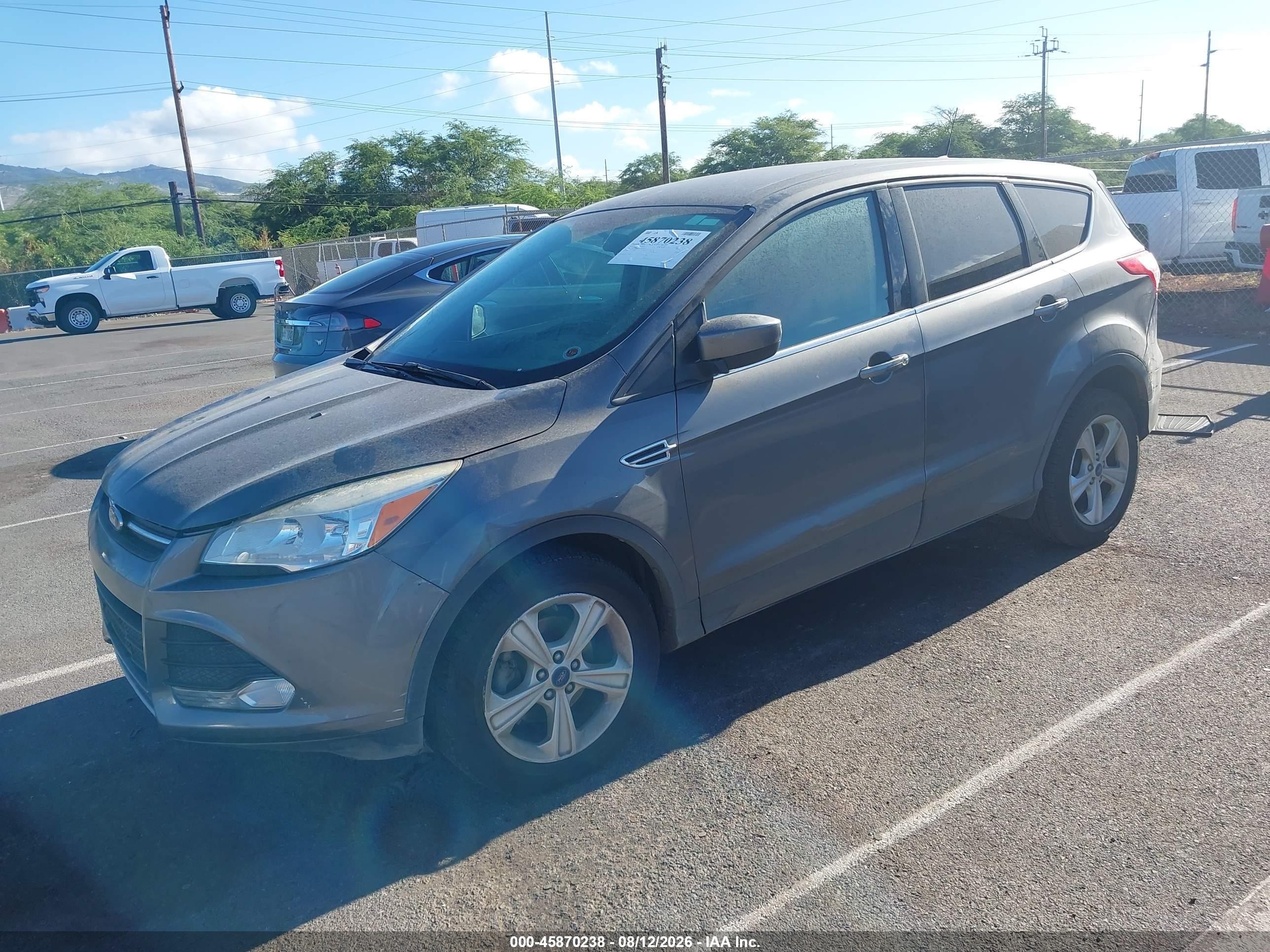 2014 Ford Escape Se Gray vin: 1FMCU0GX7EUB72901