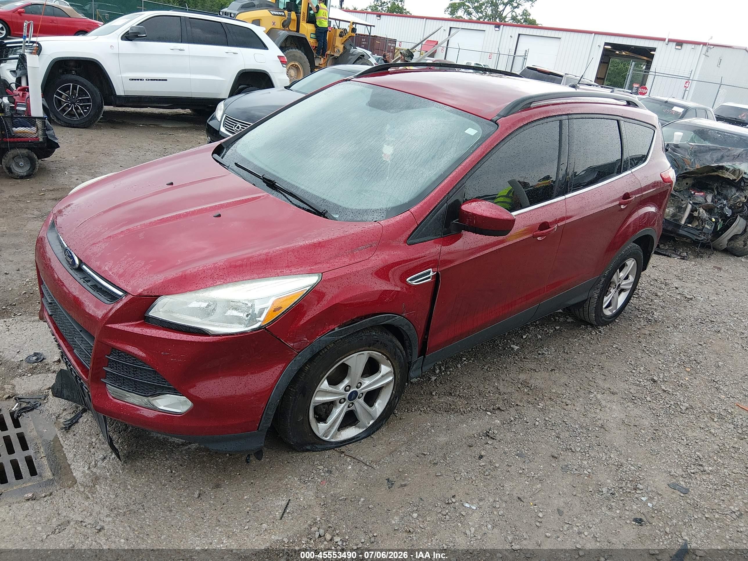2014 Ford Escape Se Red vin: 1FMCU0GX7EUB93134