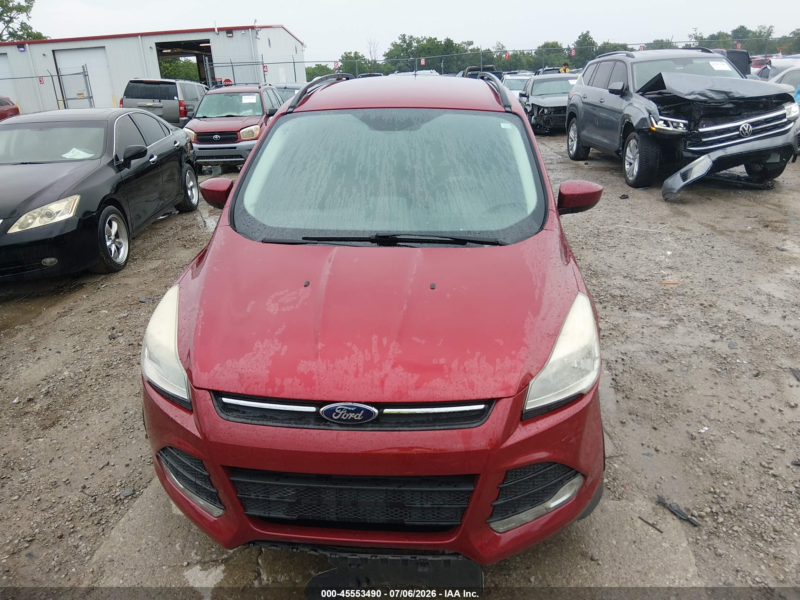 2014 Ford Escape Se Red vin: 1FMCU0GX7EUB93134
