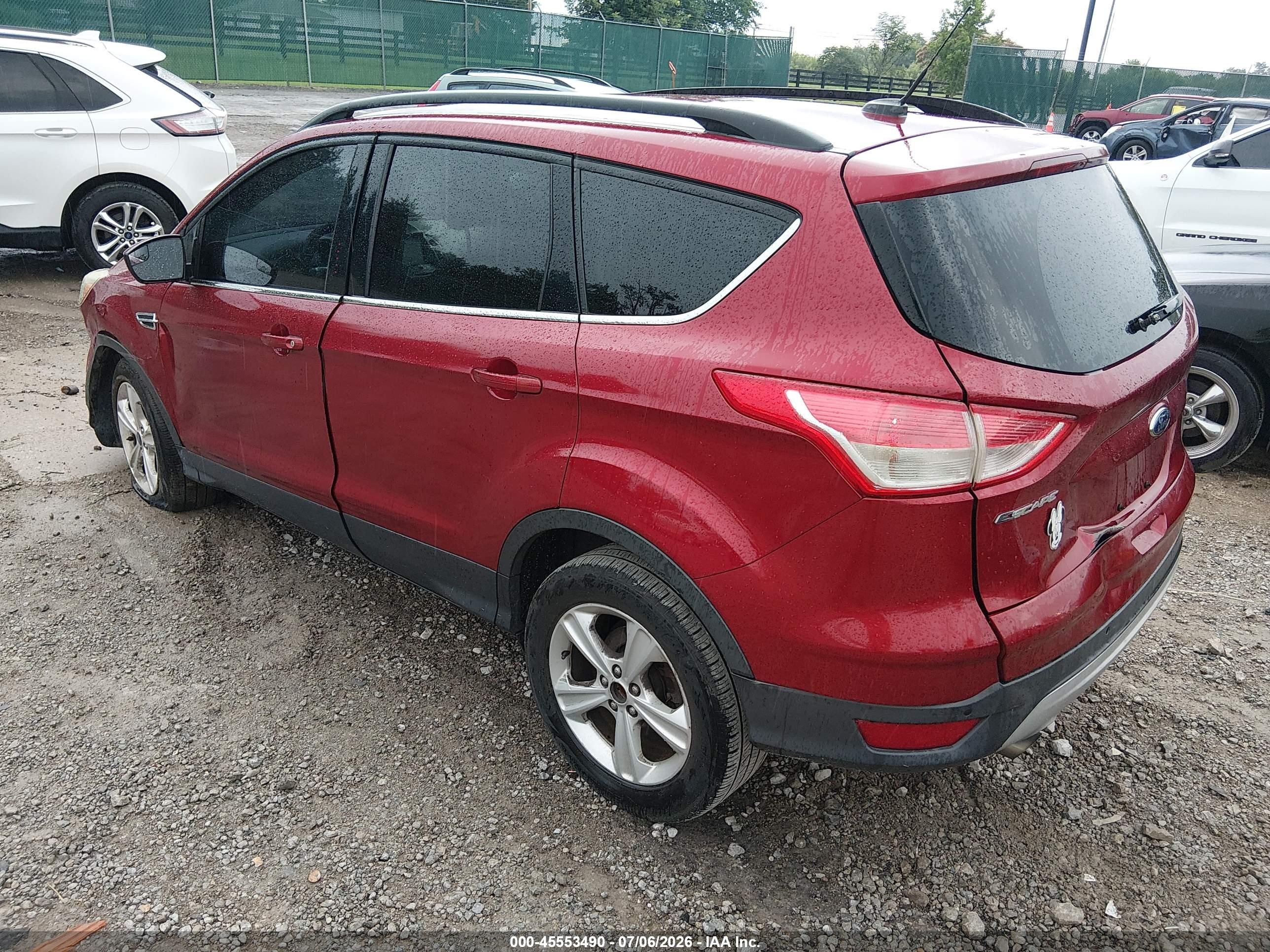 2014 Ford Escape Se Red vin: 1FMCU0GX7EUB93134