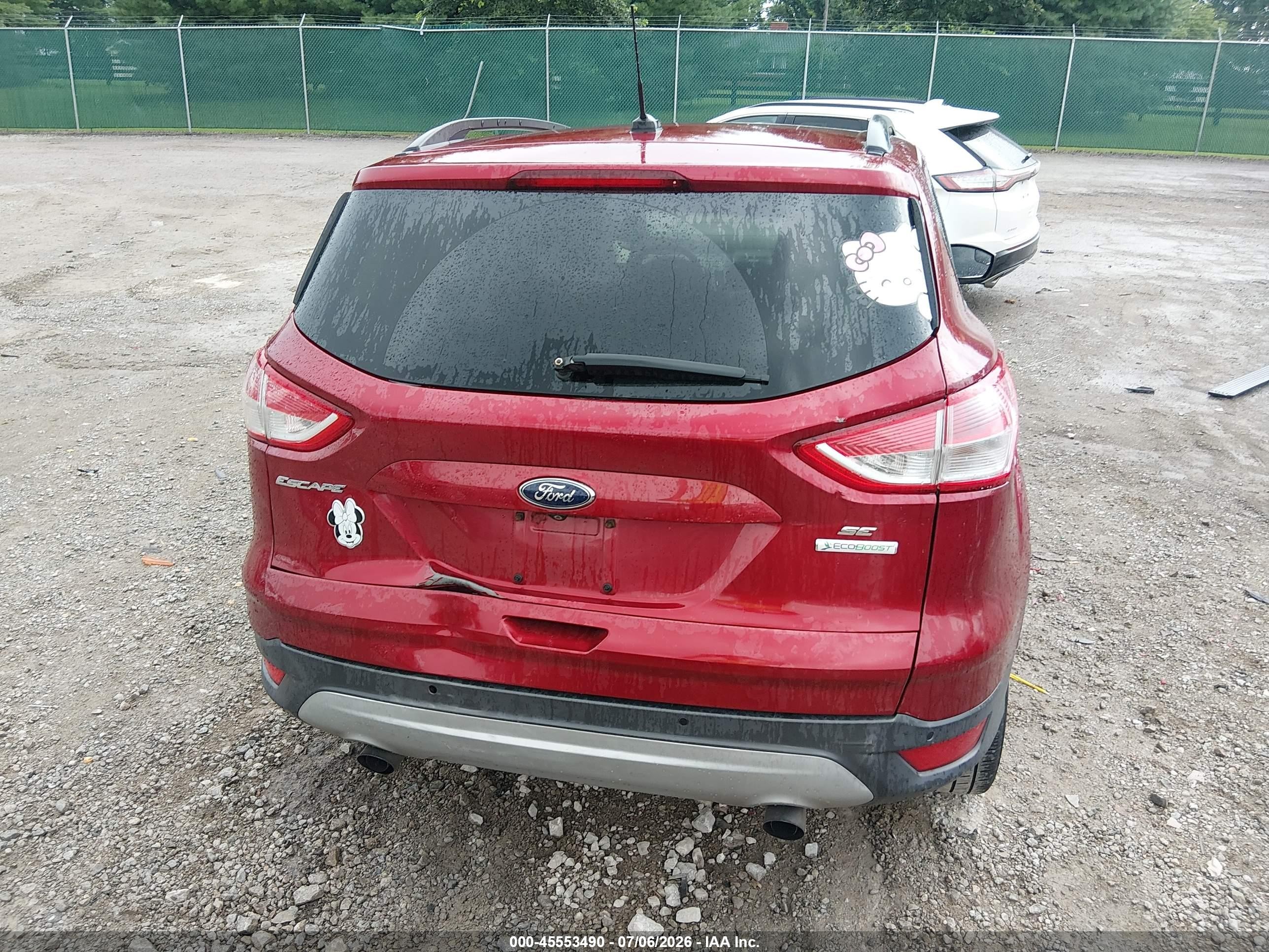 2014 Ford Escape Se Red vin: 1FMCU0GX7EUB93134