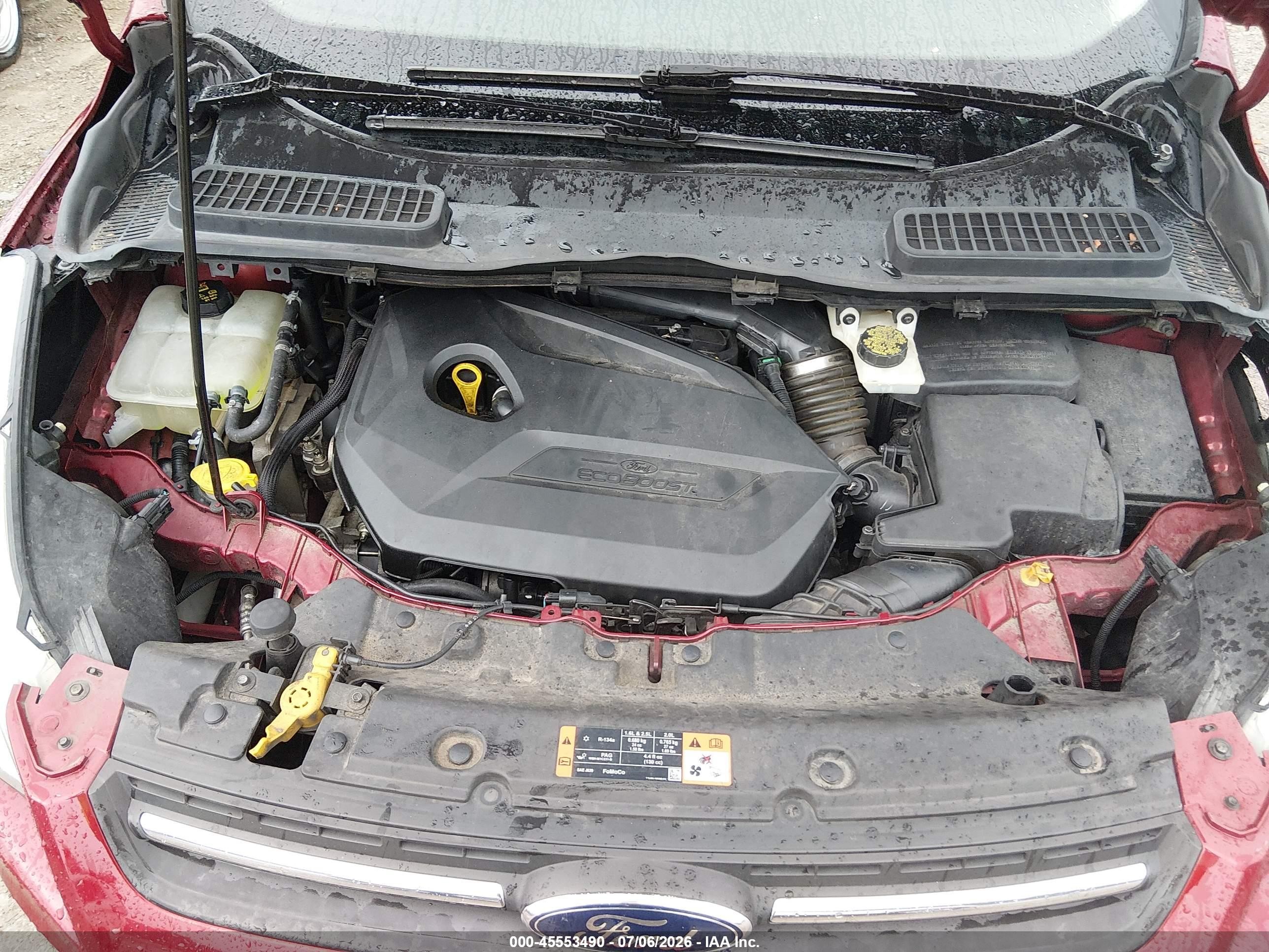 2014 Ford Escape Se Red vin: 1FMCU0GX7EUB93134
