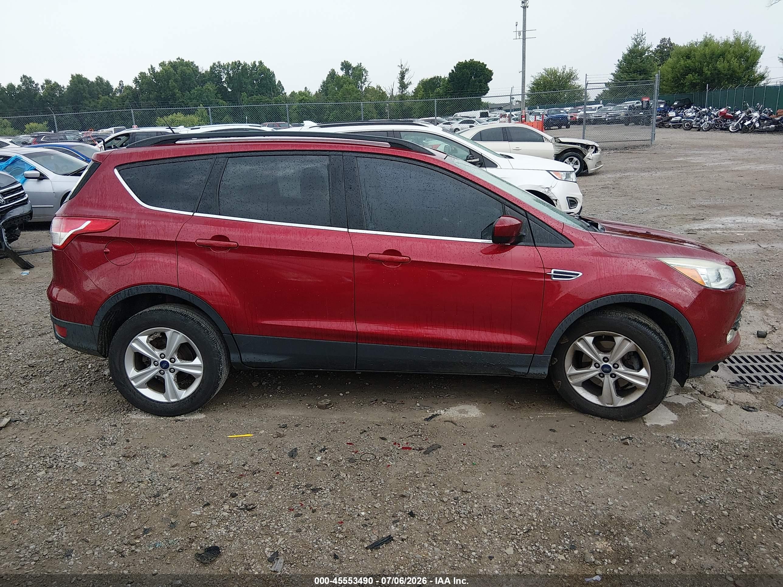 2014 Ford Escape Se Red vin: 1FMCU0GX7EUB93134