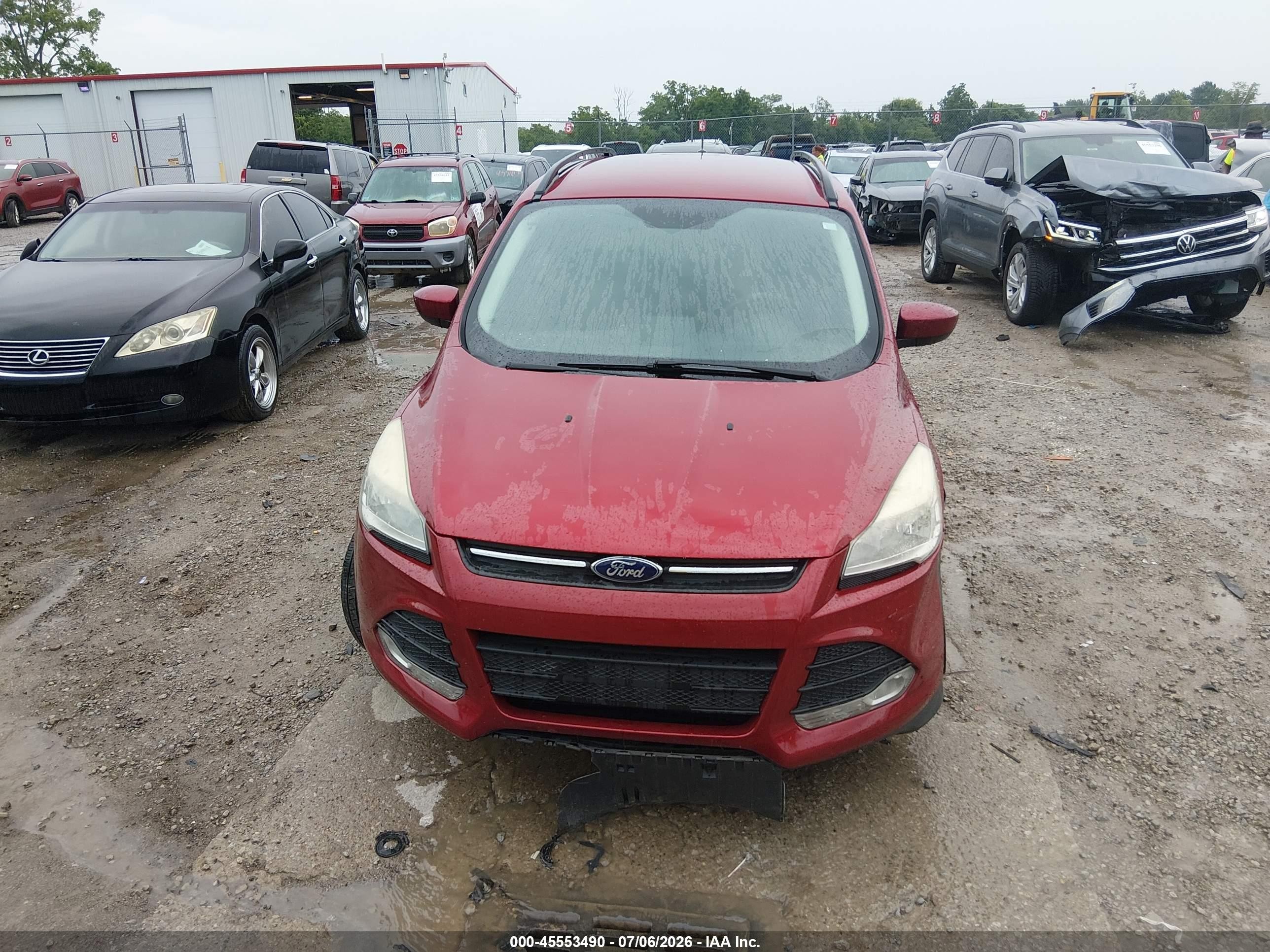 2014 Ford Escape Se Red vin: 1FMCU0GX7EUB93134