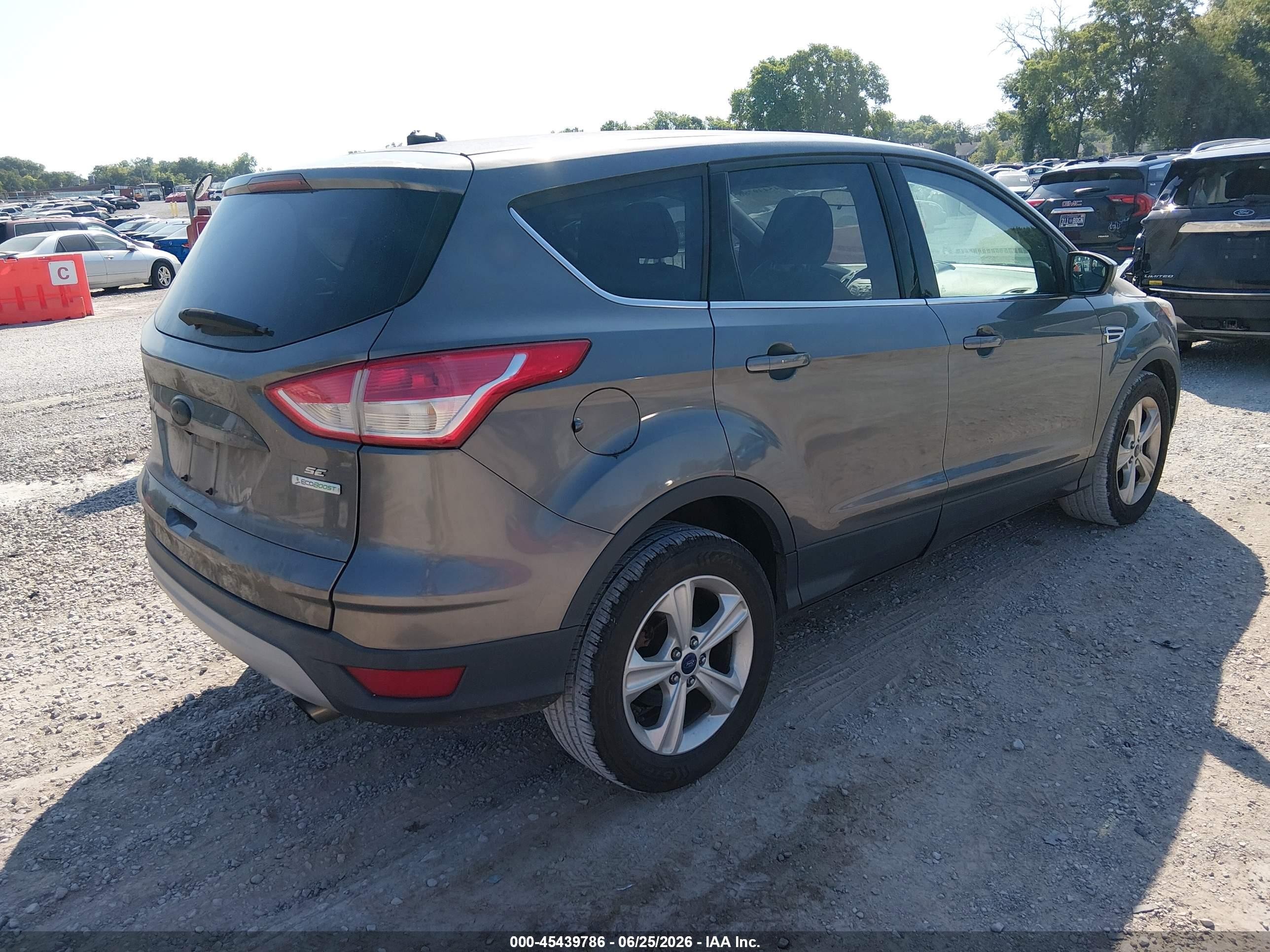 2014 Ford Escape Se Серый vin: 1FMCU0GX7EUC51226