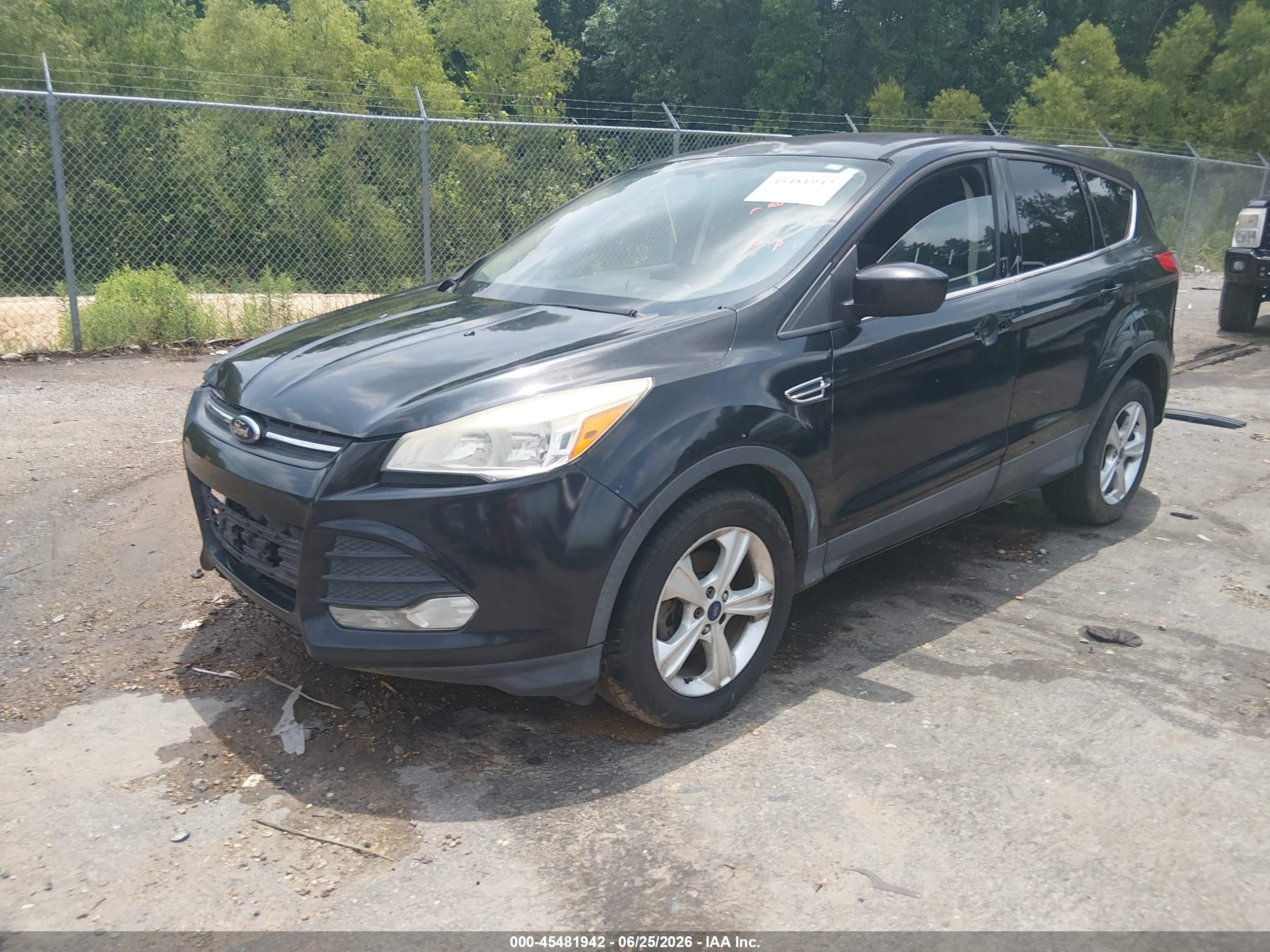 2014 Ford Escape Se Black vin: 1FMCU0GX7EUC68642