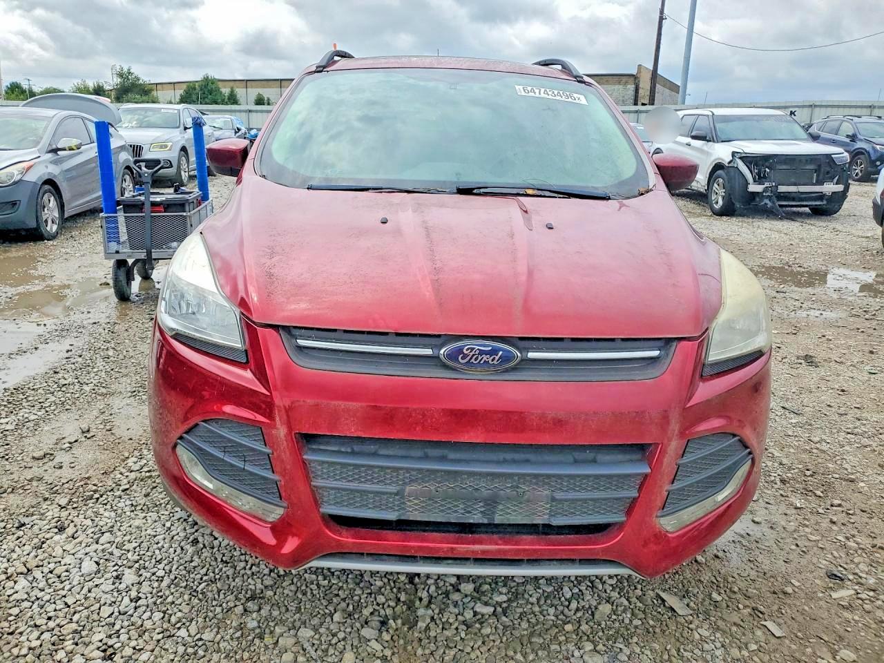 2014 Ford Escape Se Red vin: 1FMCU0GX7EUC74358