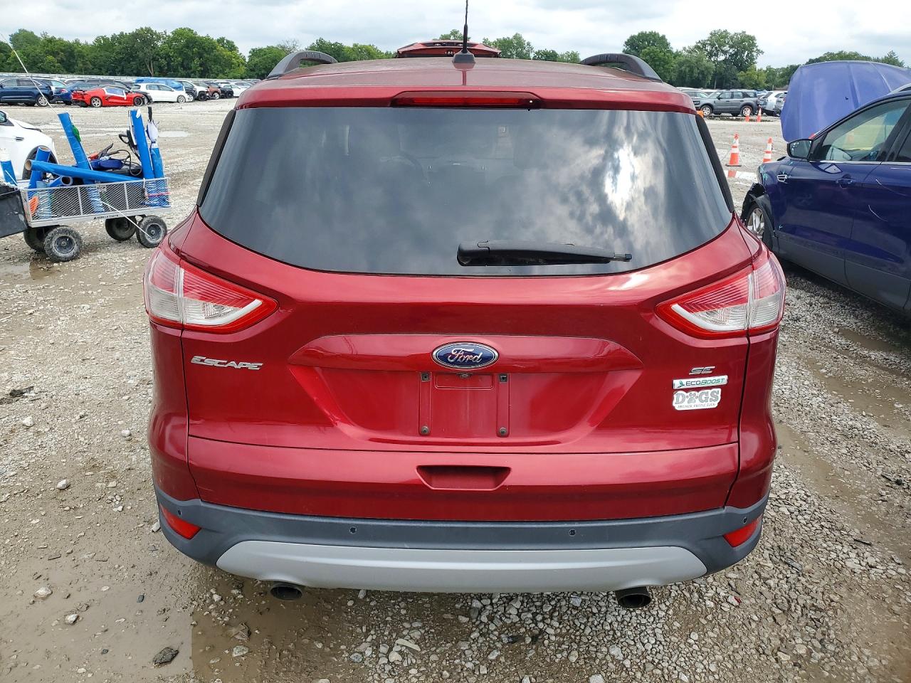 2014 Ford Escape Se Red vin: 1FMCU0GX7EUC74358