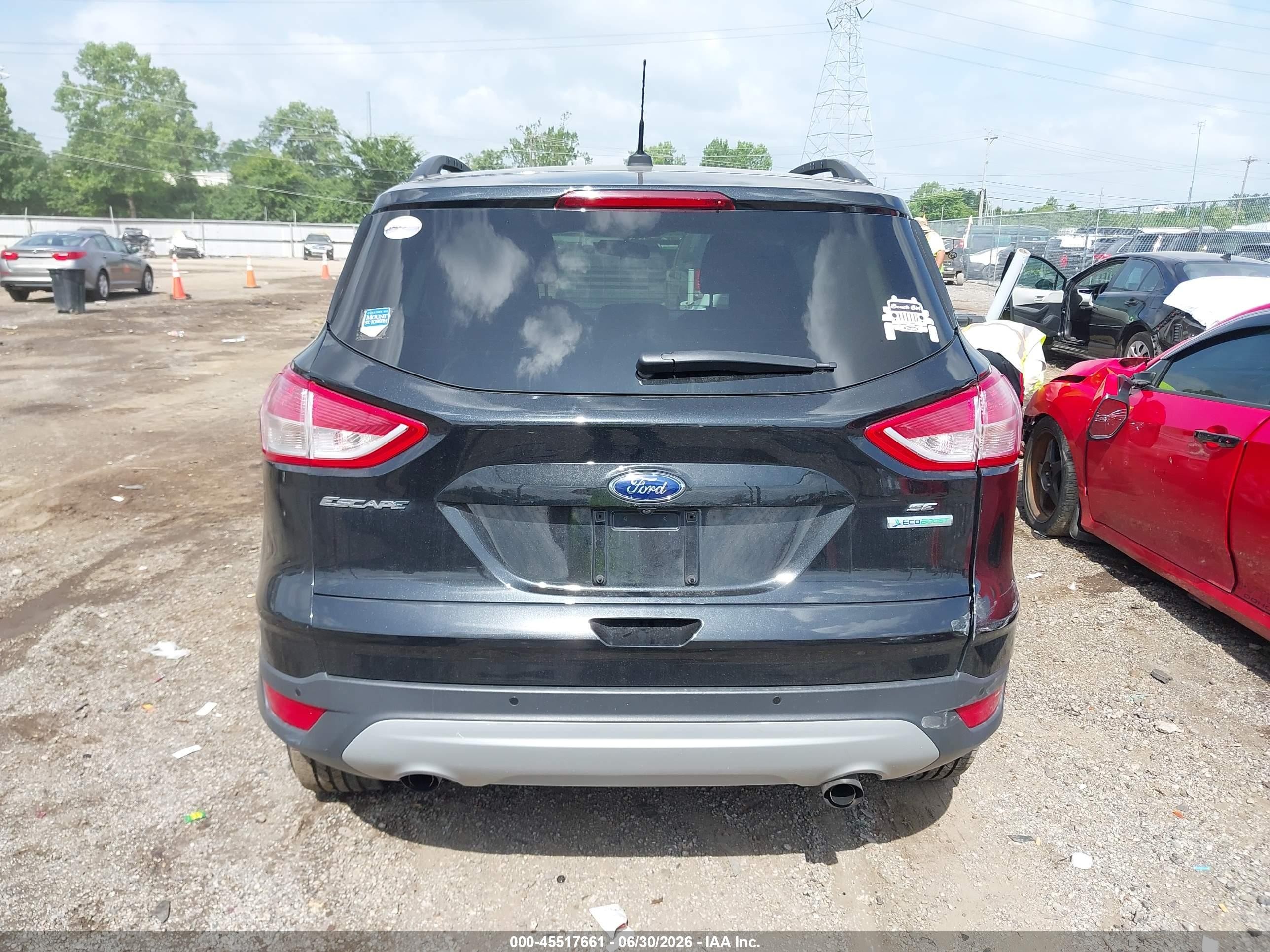 2014 Ford Escape Se Черный vin: 1FMCU0GX7EUC83030