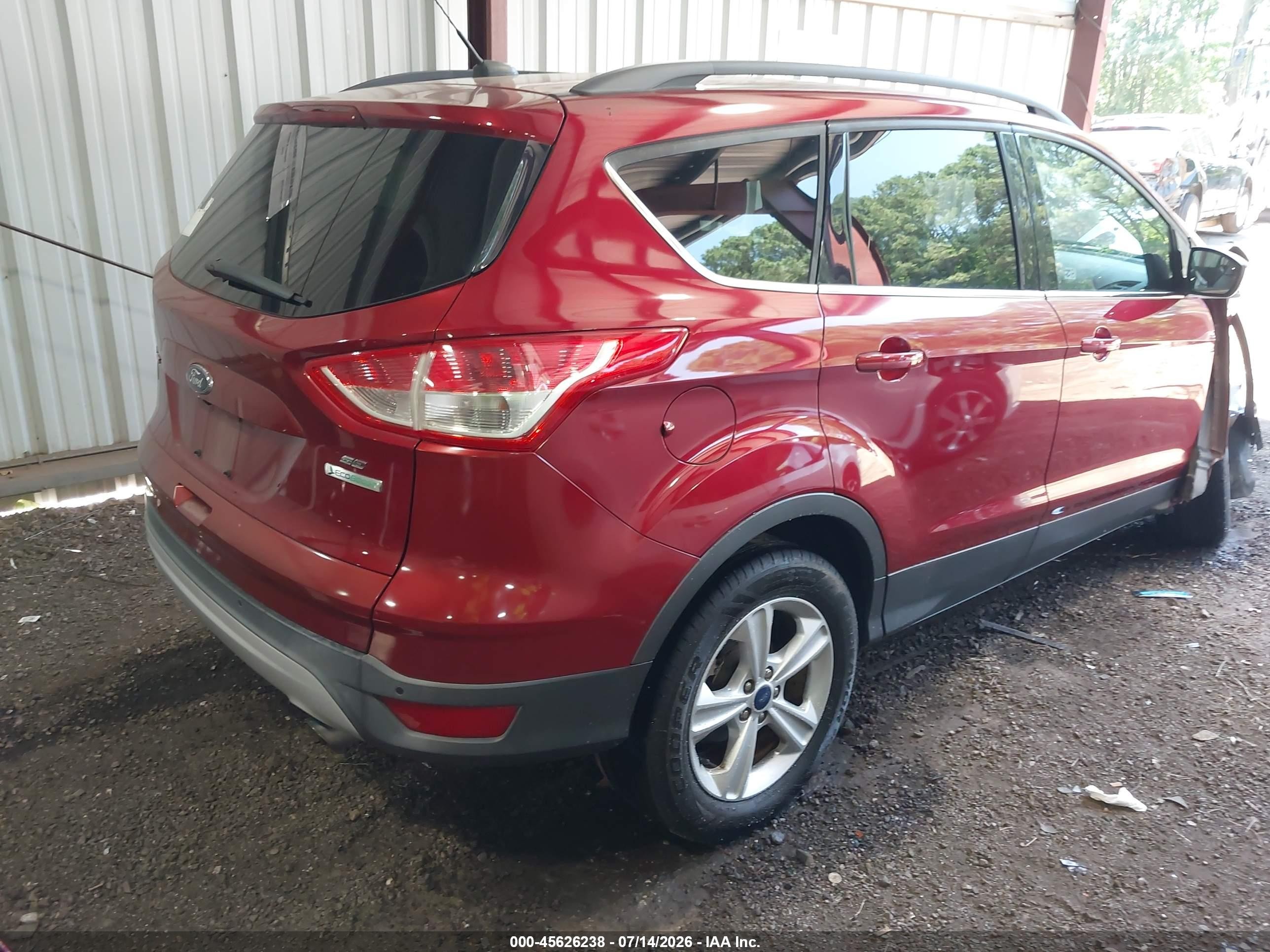 2014 Ford Escape Se Красный vin: 1FMCU0GX7EUD49172
