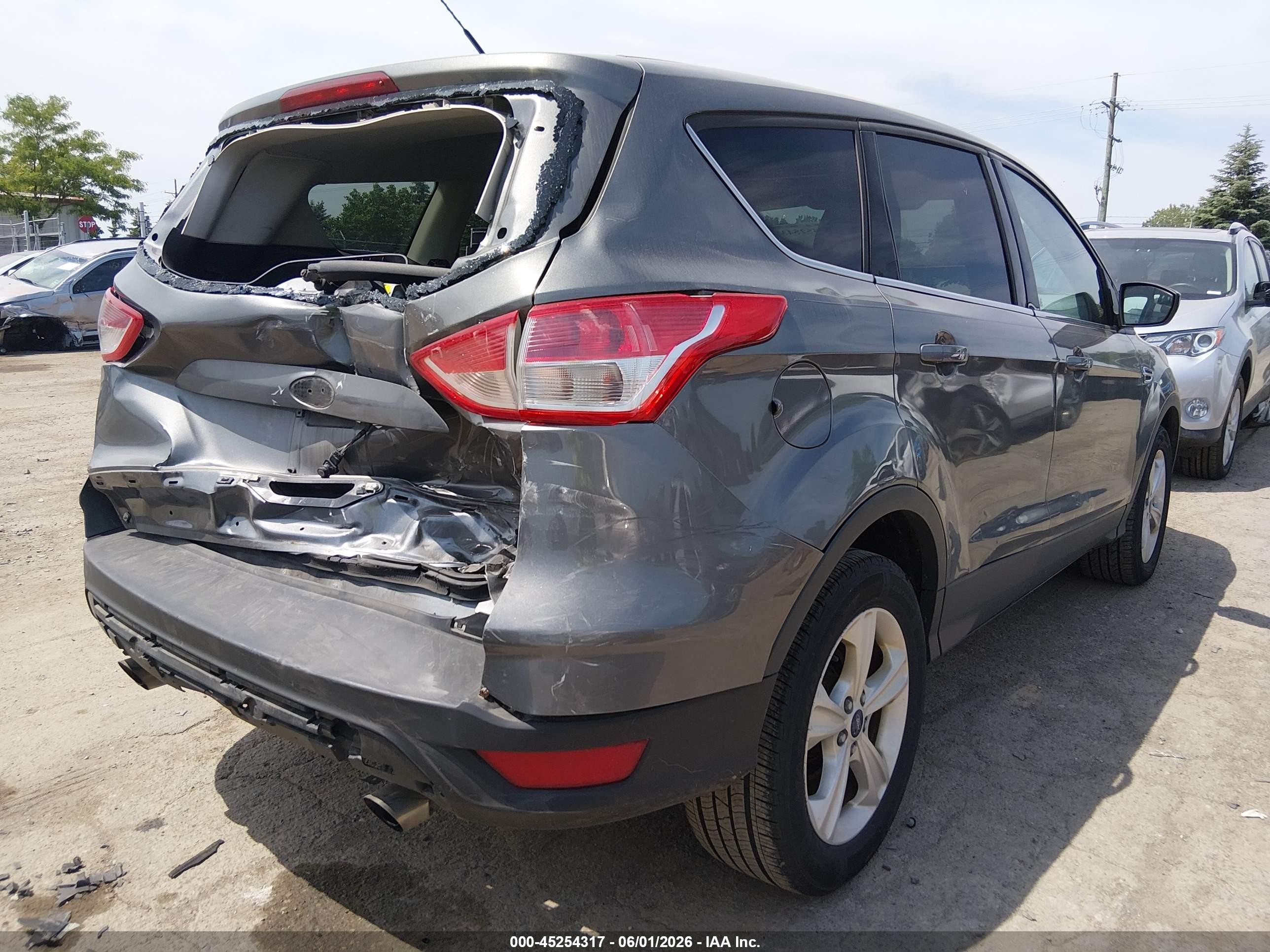 2014 Ford Escape Se Gray vin: 1FMCU0GX7EUD57546