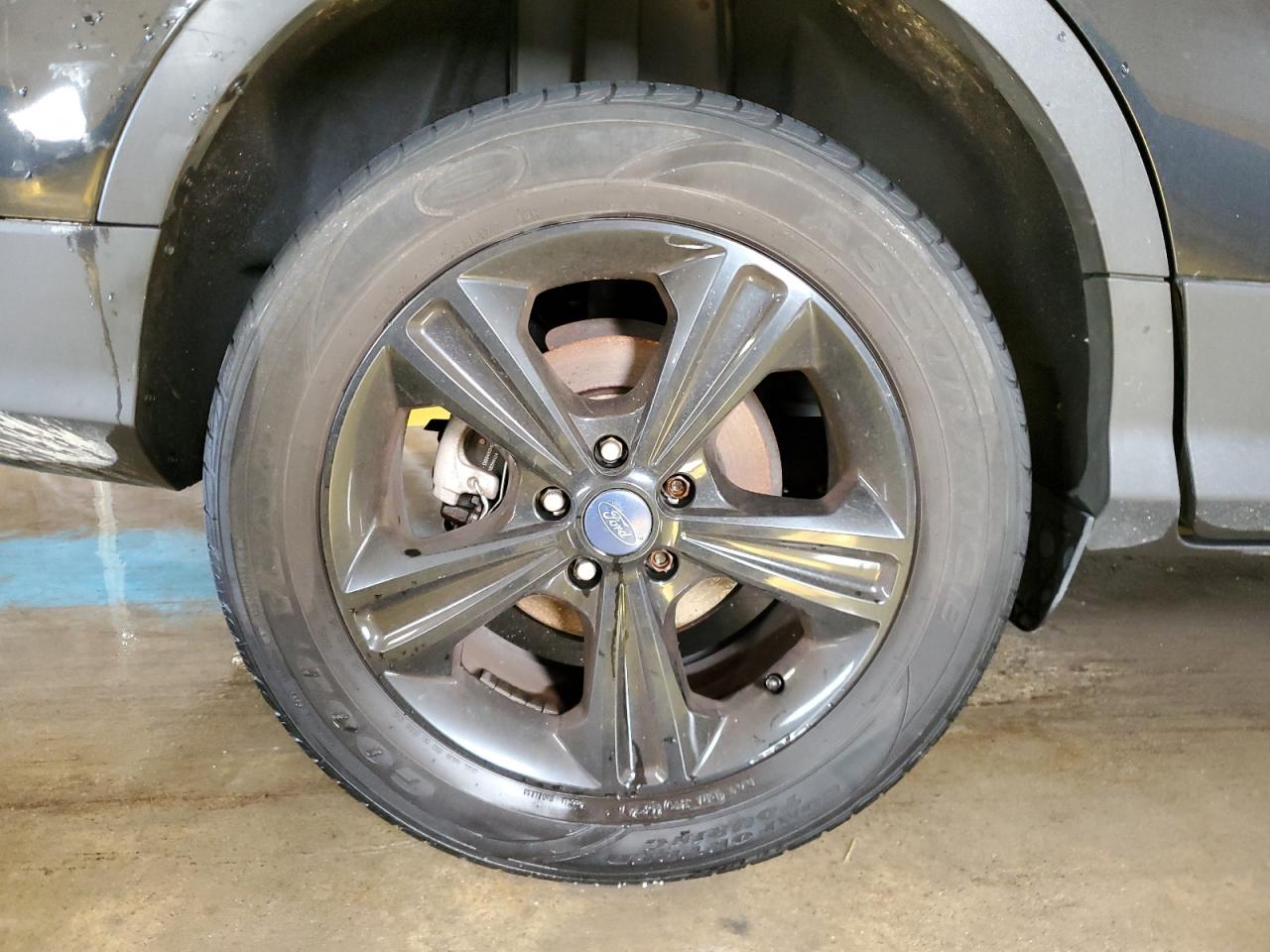 2014 Ford Escape Se Black vin: 1FMCU0GX7EUD78347 Damage: Right Rear Wheel, Curb Rash, 3 To 4 Inches