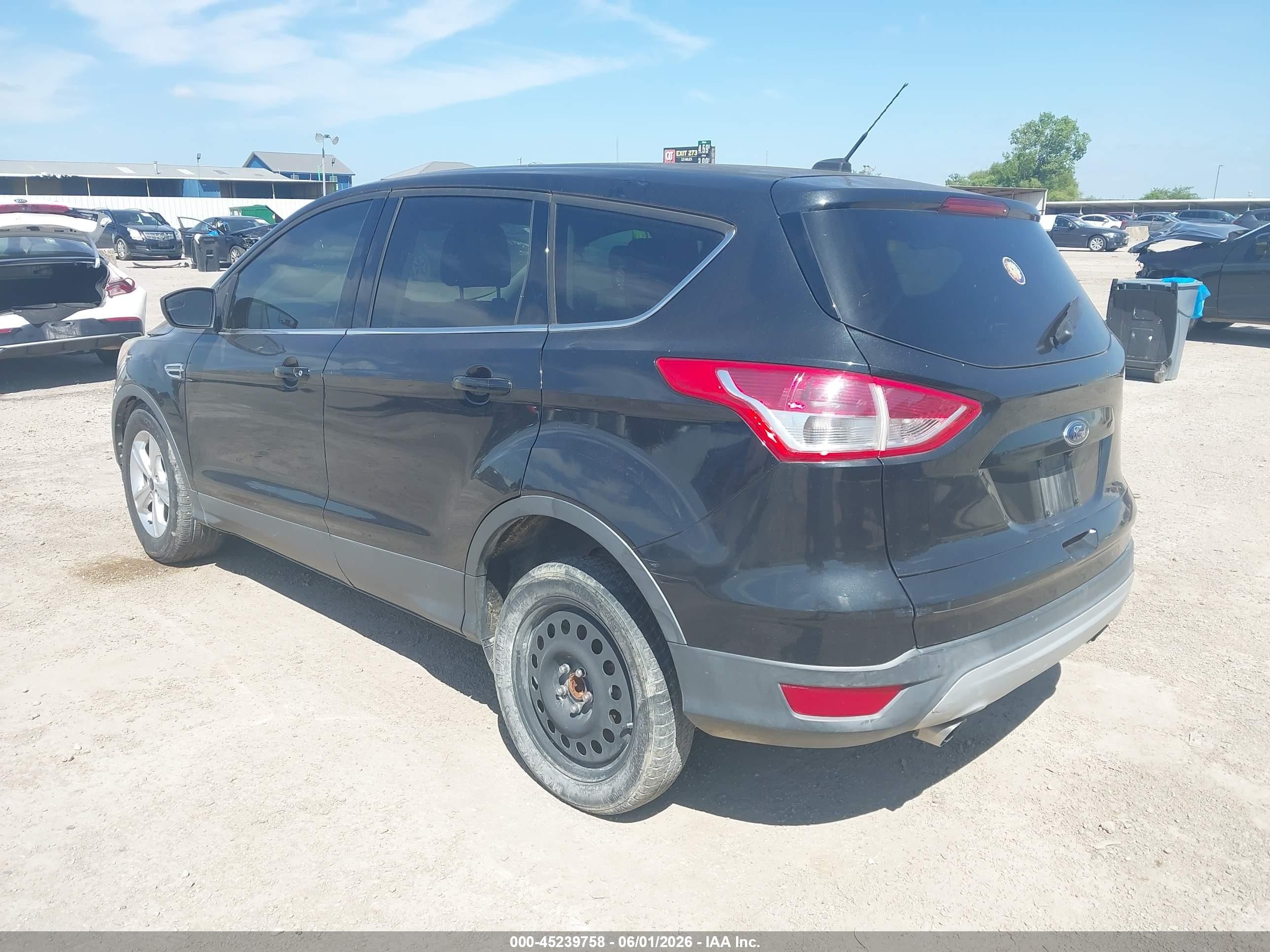 2014 Ford Escape Se Black vin: 1FMCU0GX7EUD86917