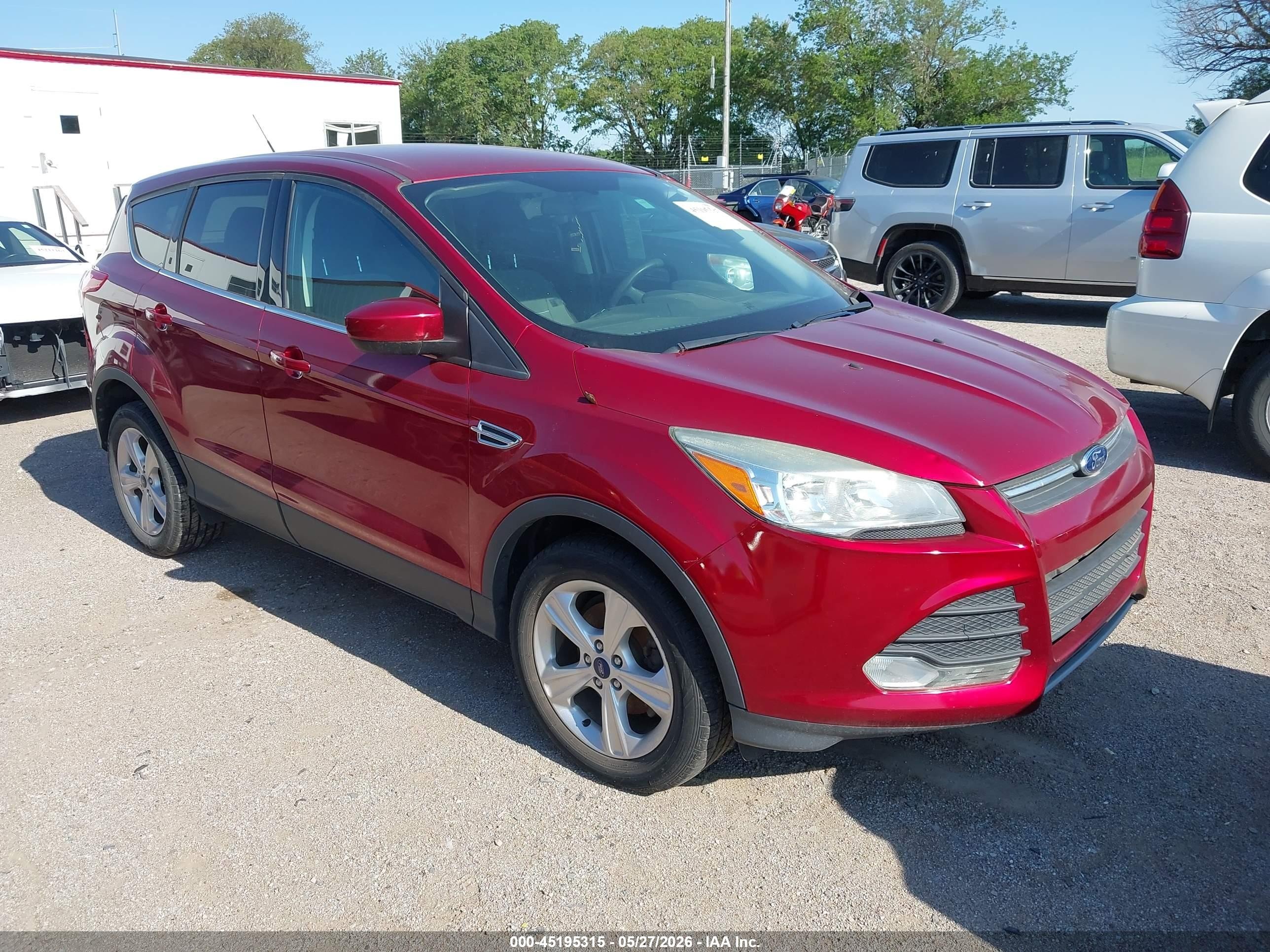 2014 Ford Escape Se Red vin: 1FMCU0GX7EUE26039