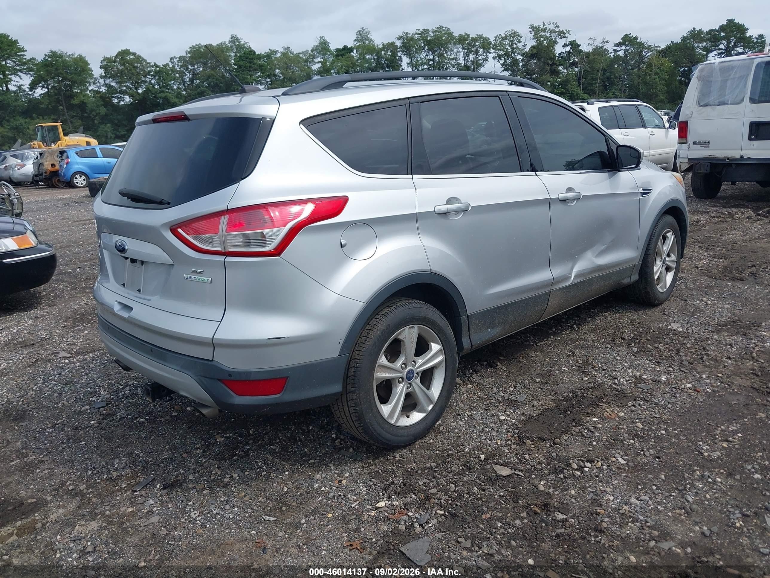 2015 Ford Escape Se Silver vin: 1FMCU0GX7FUA56762