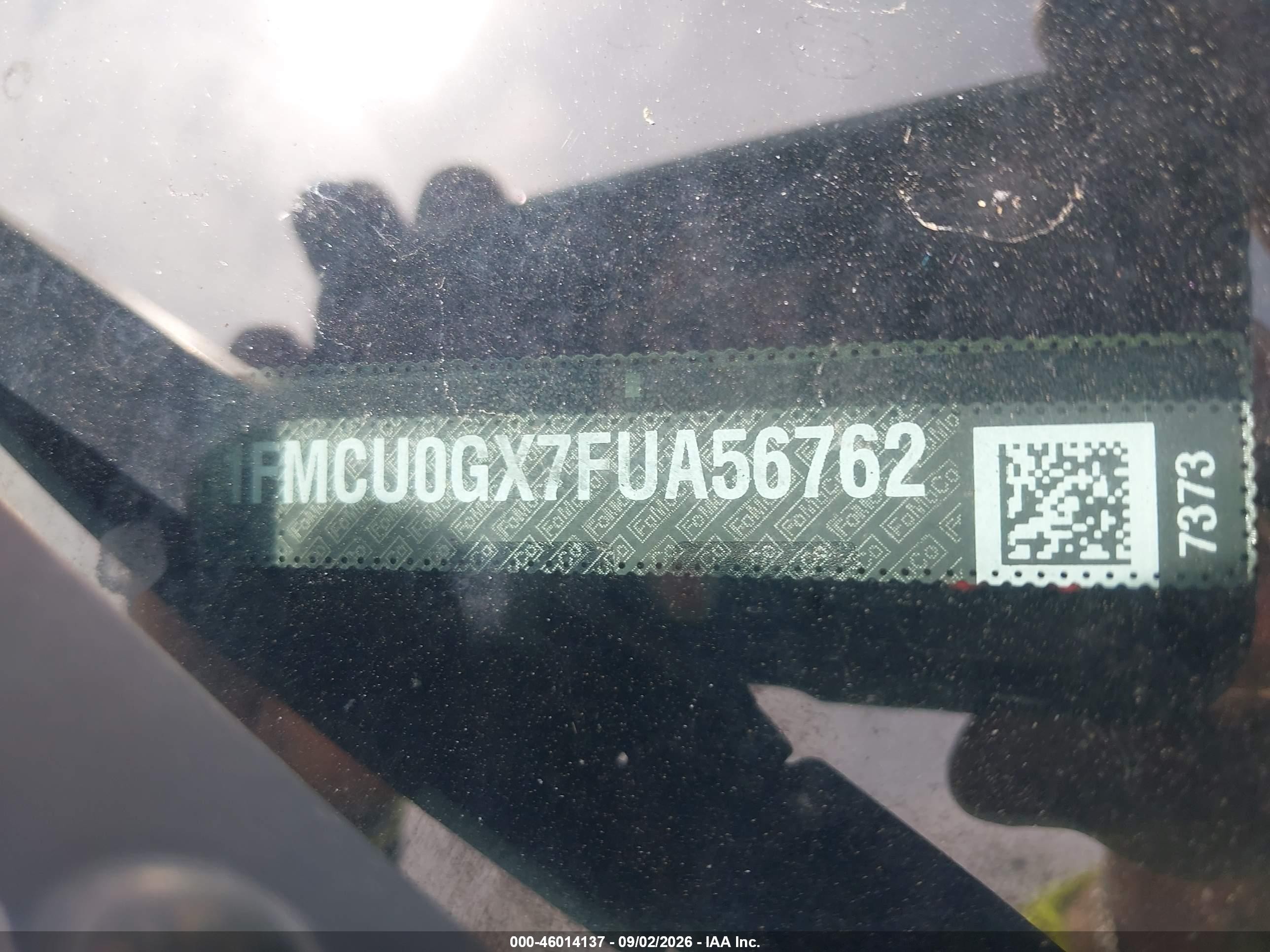 2015 Ford Escape Se Silver vin: 1FMCU0GX7FUA56762