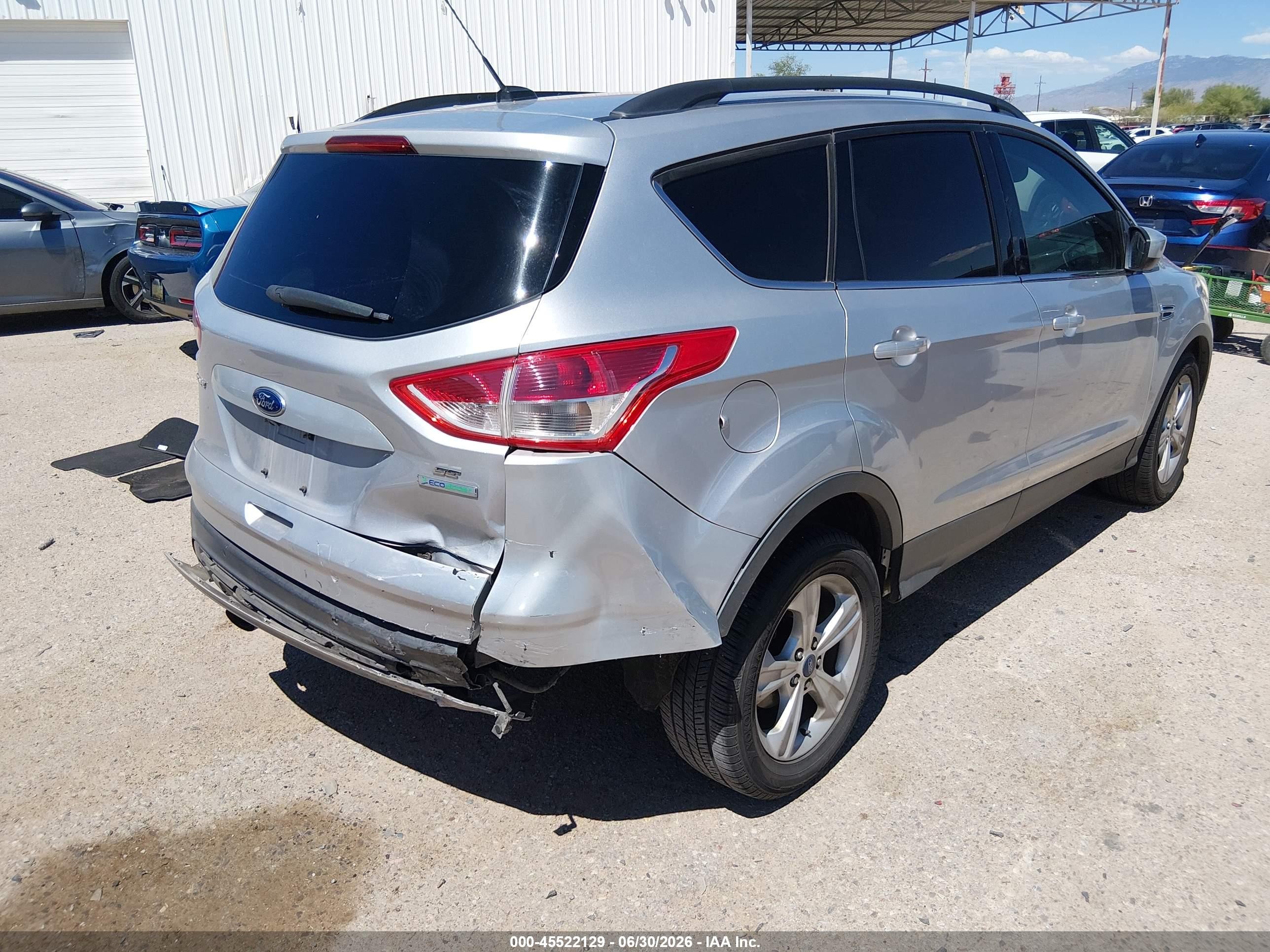 2015 Ford Escape Se Silver vin: 1FMCU0GX7FUA63422