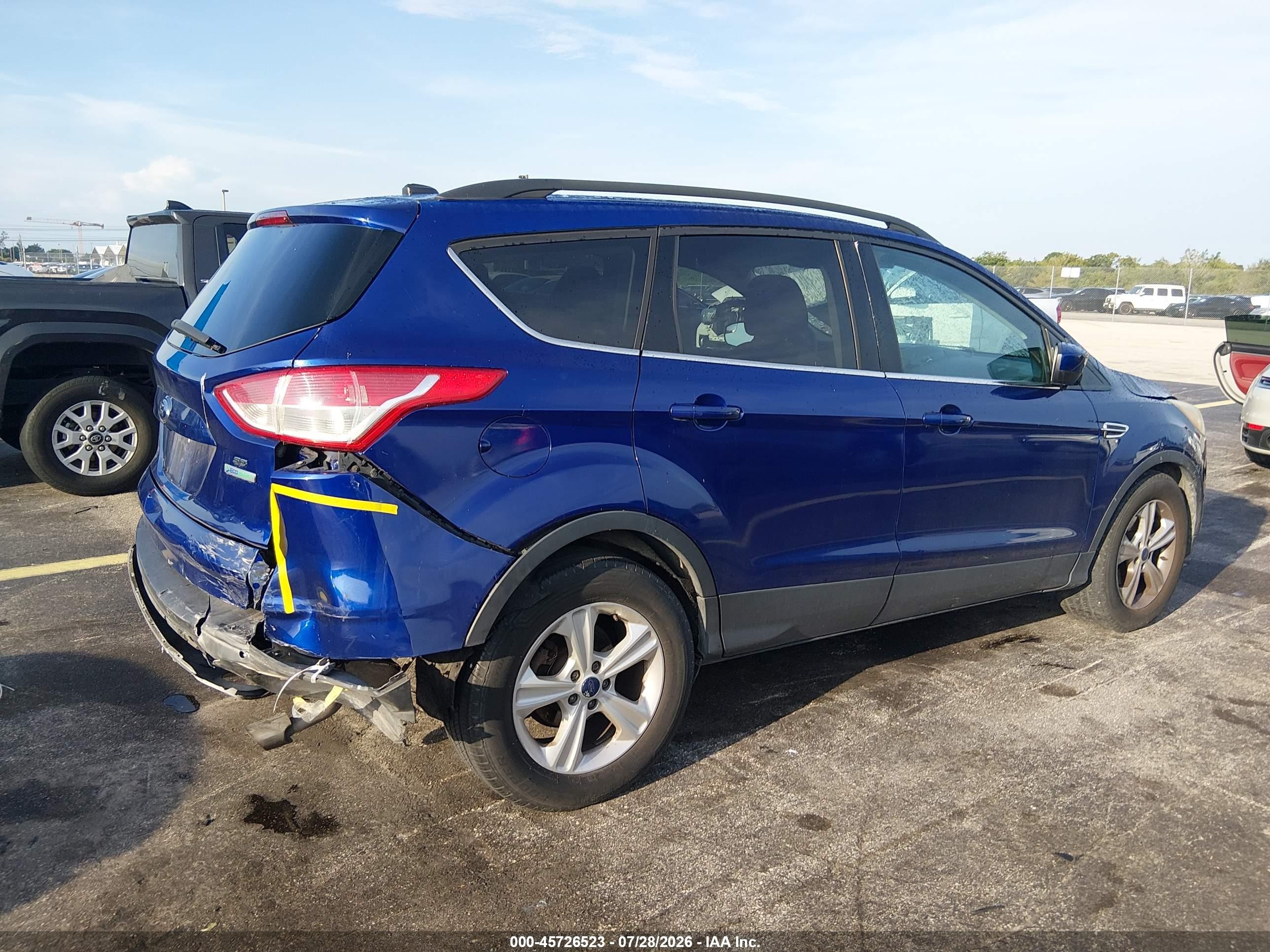 2015 Ford Escape Se Blue vin: 1FMCU0GX7FUA94668