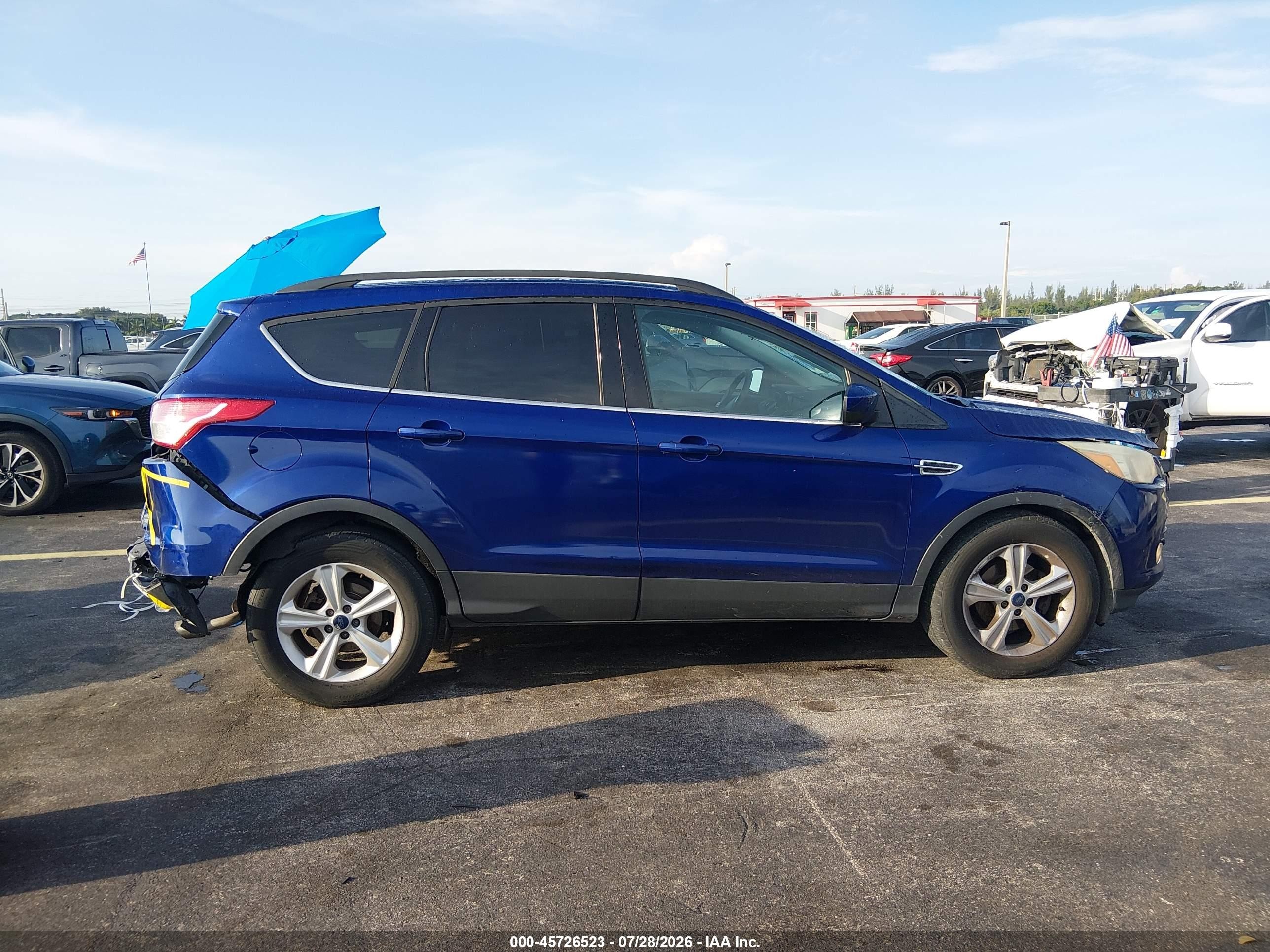2015 Ford Escape Se Blue vin: 1FMCU0GX7FUA94668