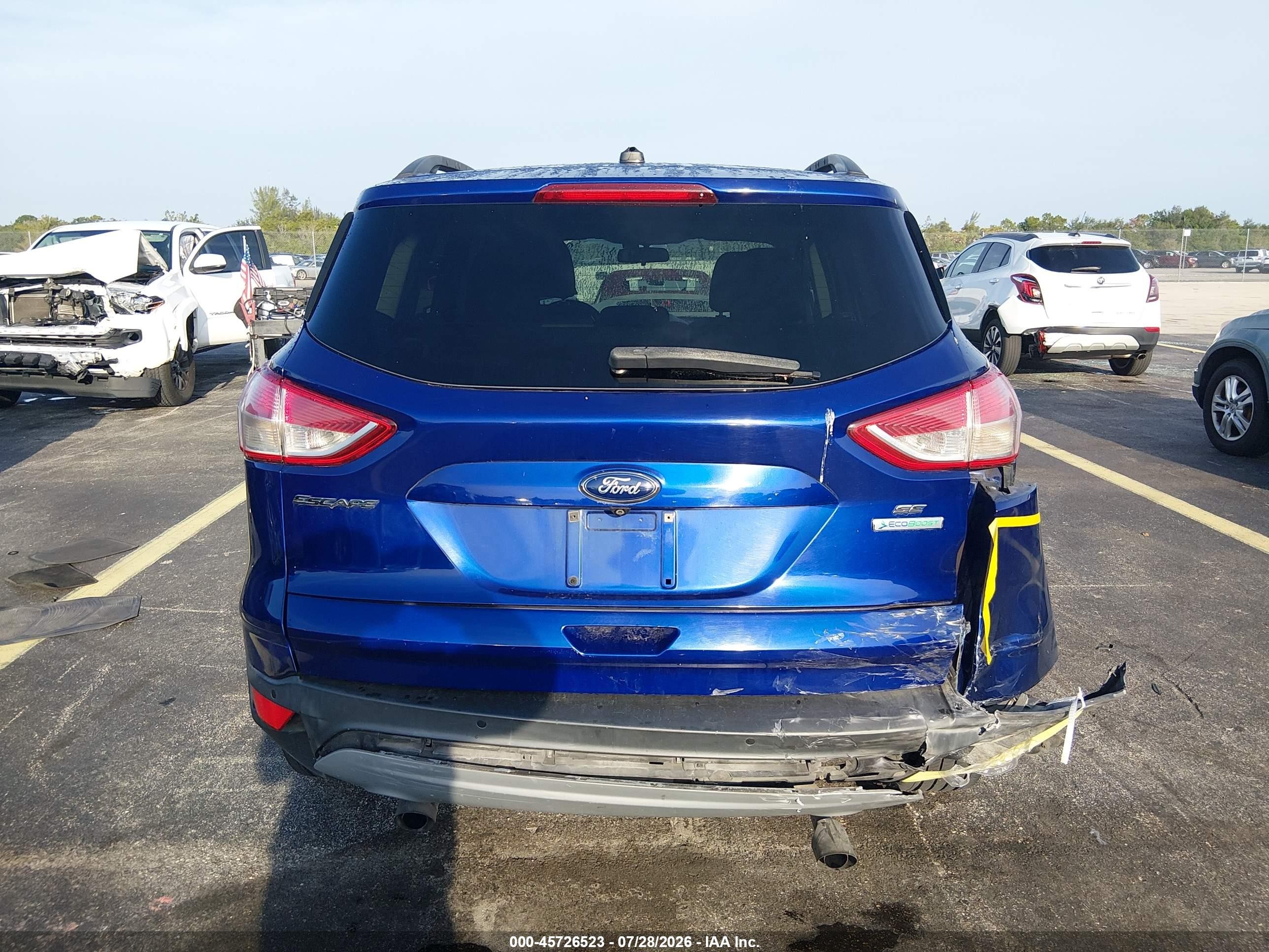 2015 Ford Escape Se Blue vin: 1FMCU0GX7FUA94668