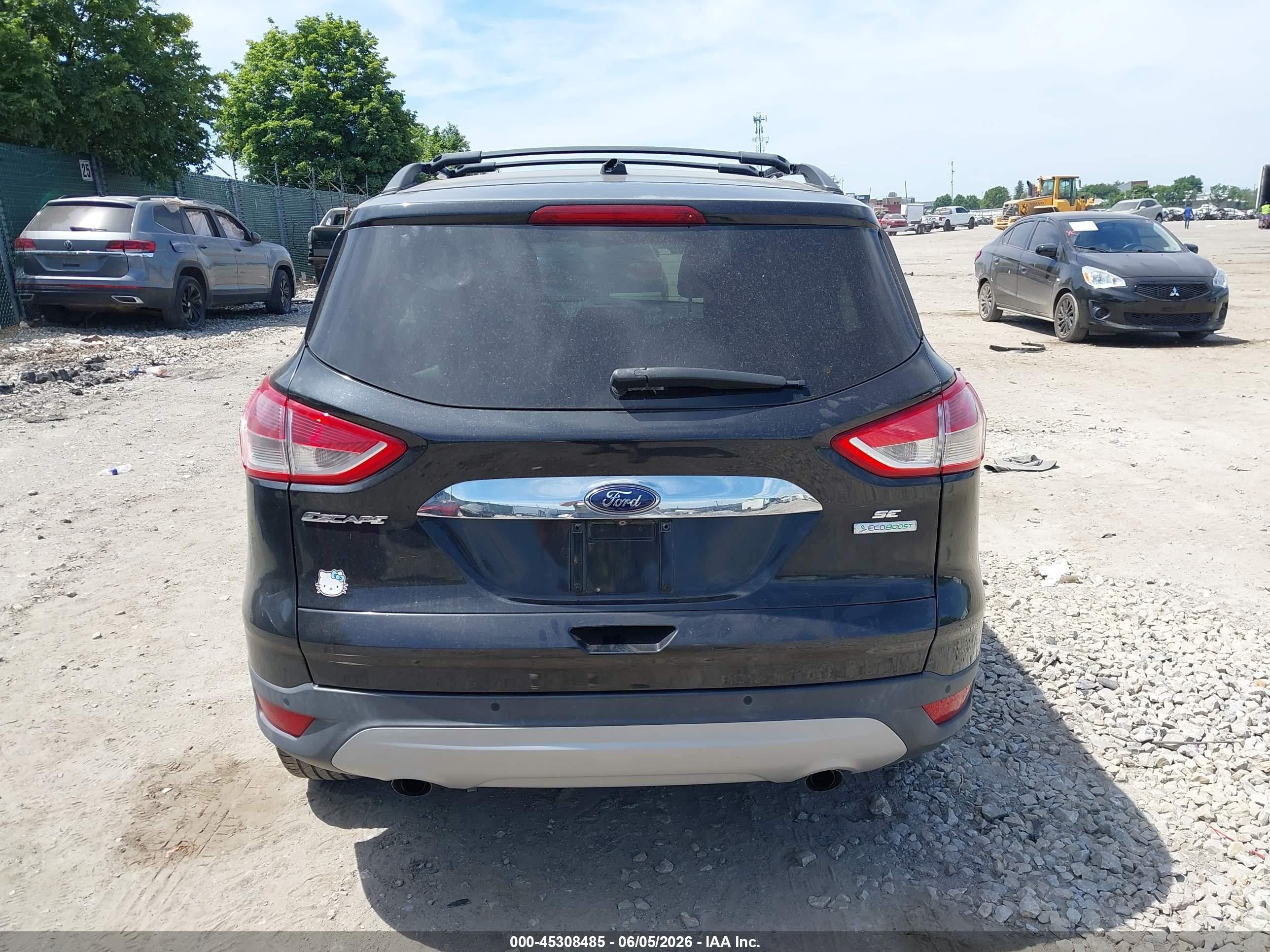 2015 Ford Escape Se Черный vin: 1FMCU0GX7FUB56425
