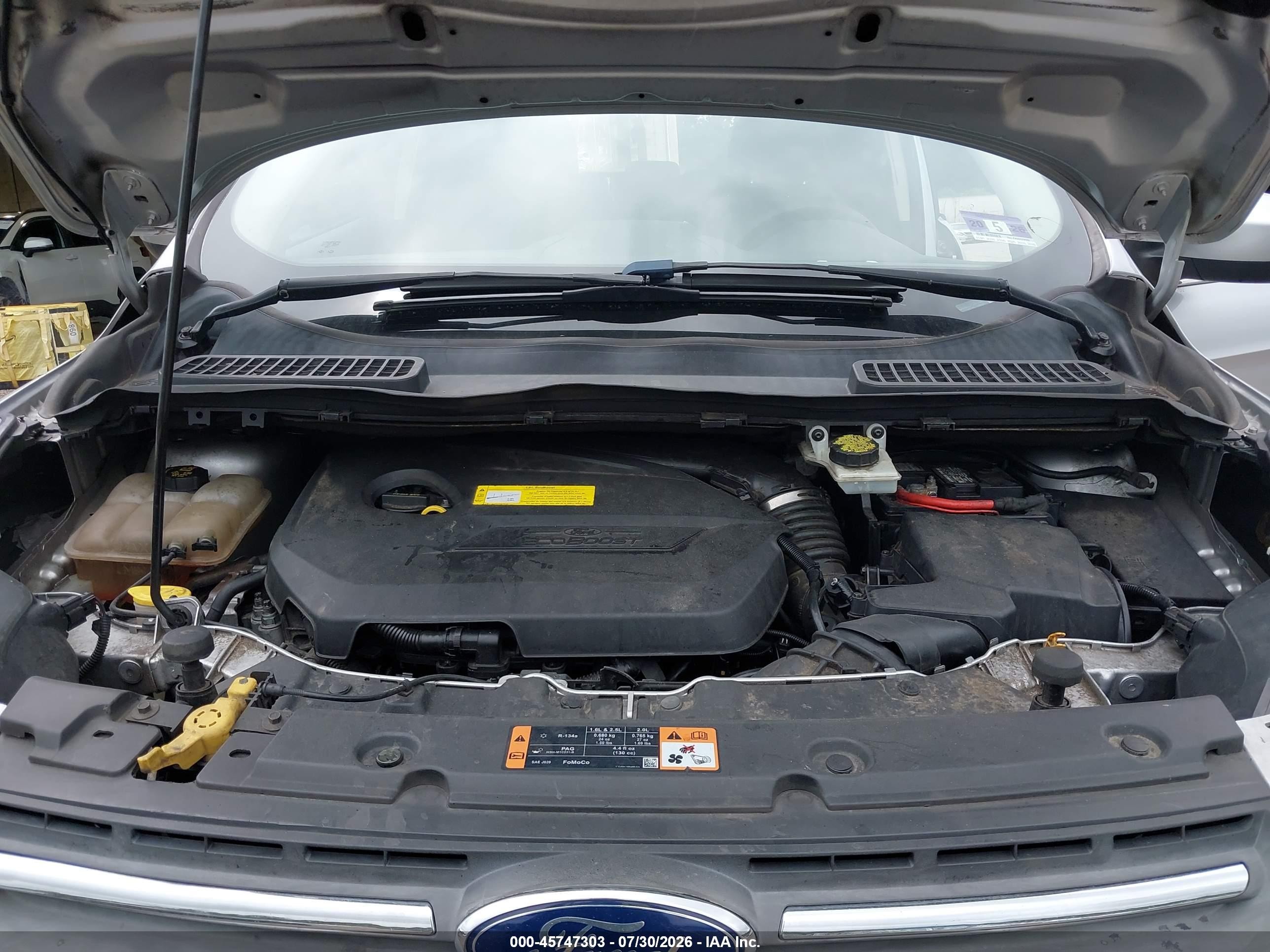 2015 Ford Escape Se Gray vin: 1FMCU0GX7FUB74021
