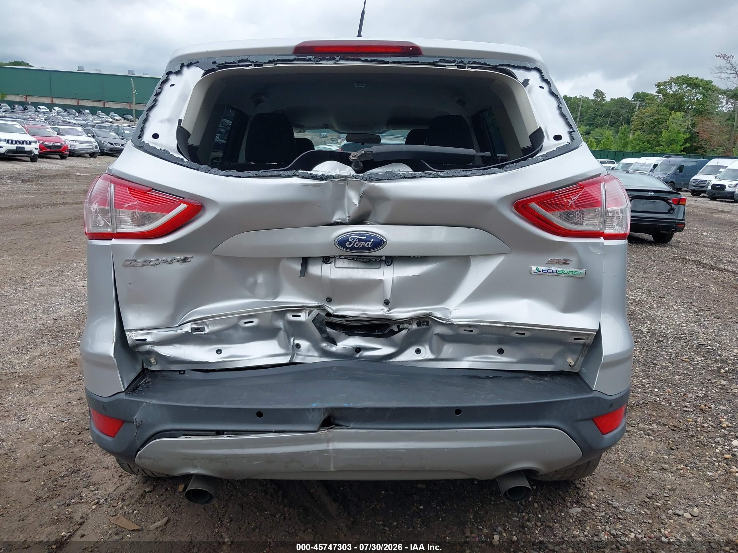 2015 Ford Escape Se Gray vin: 1FMCU0GX7FUB74021