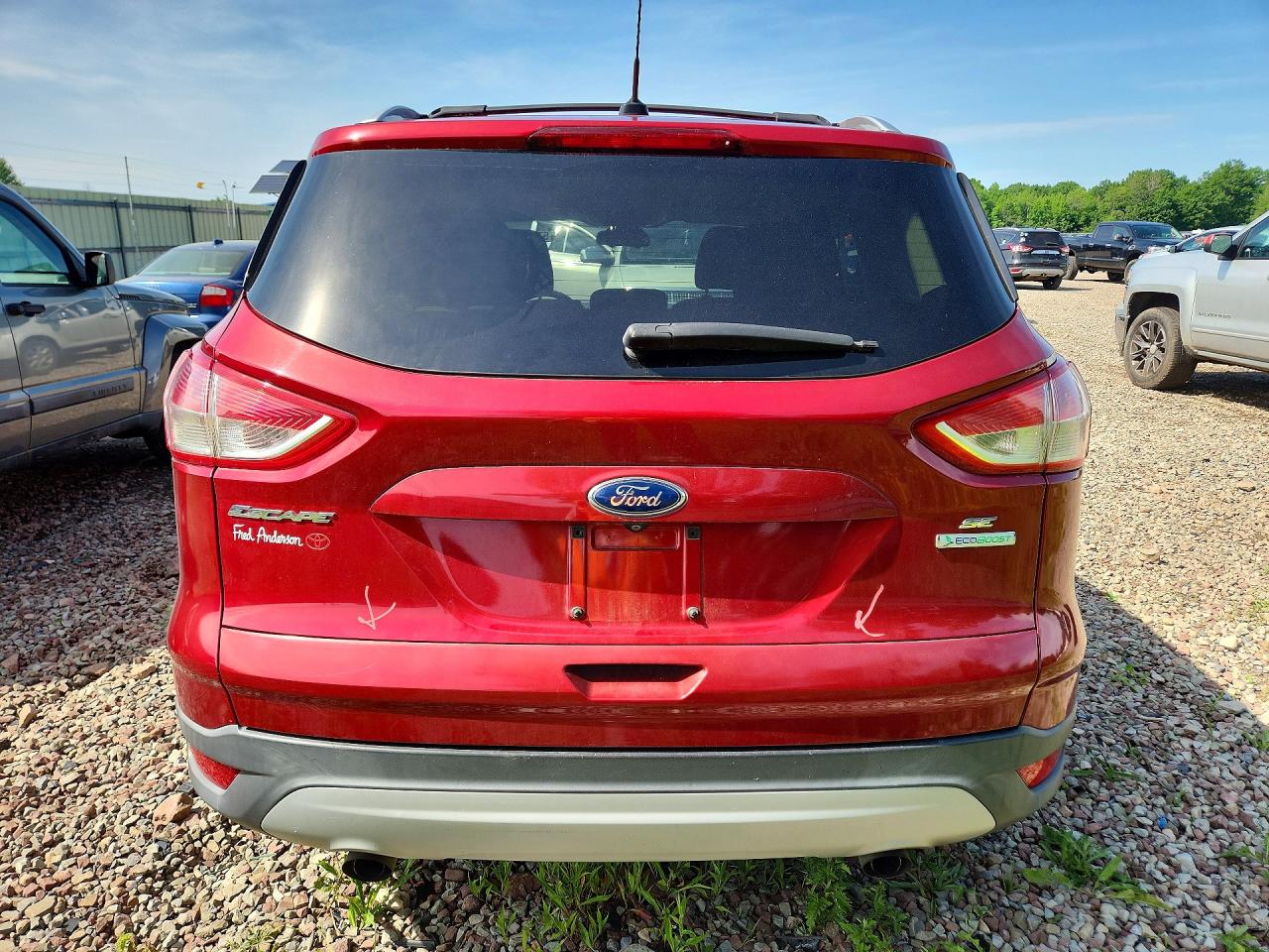 2015 Ford Escape Se Red vin: 1FMCU0GX7FUB87660