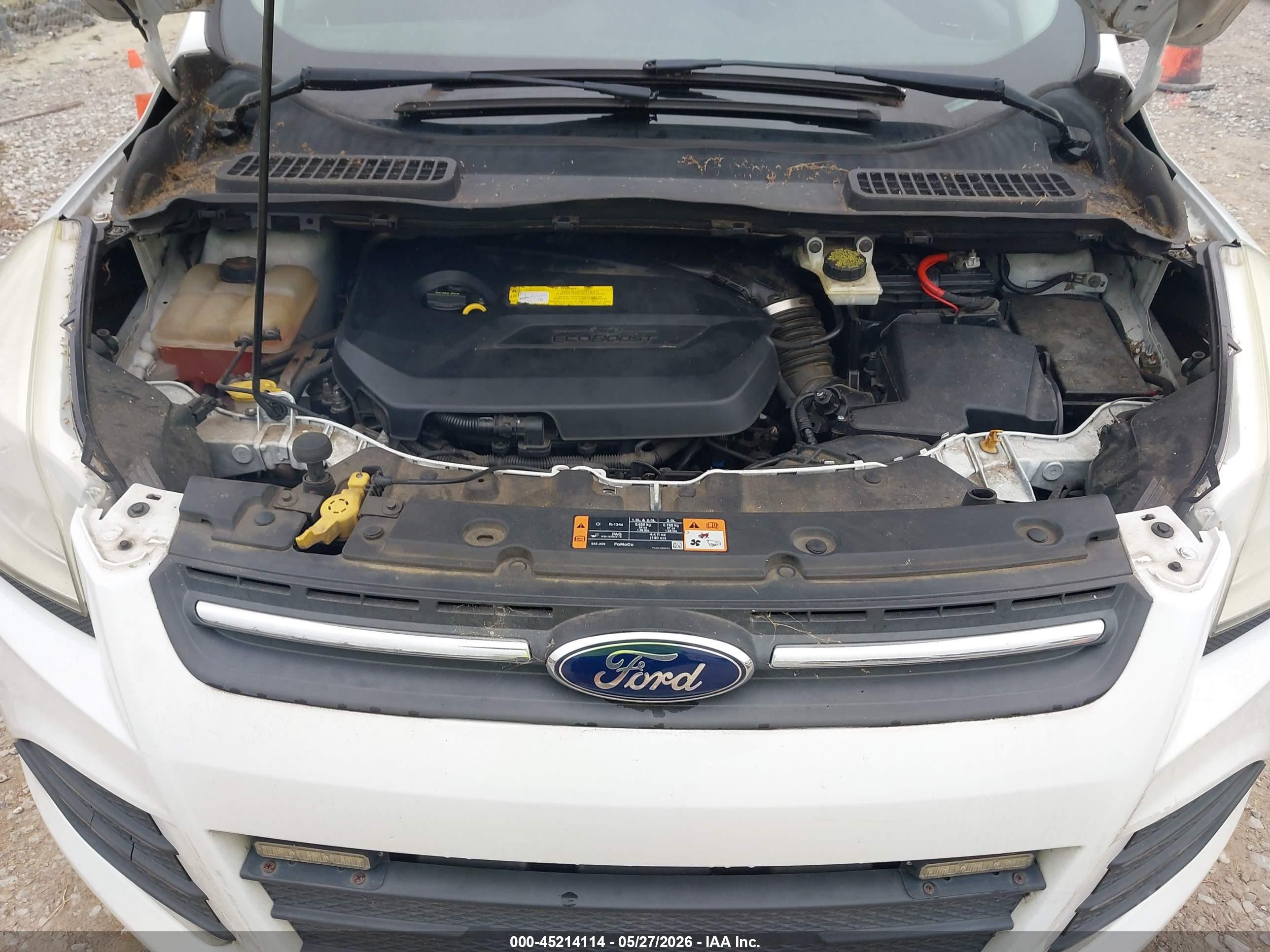 2015 Ford Escape Se White vin: 1FMCU0GX7FUB96679