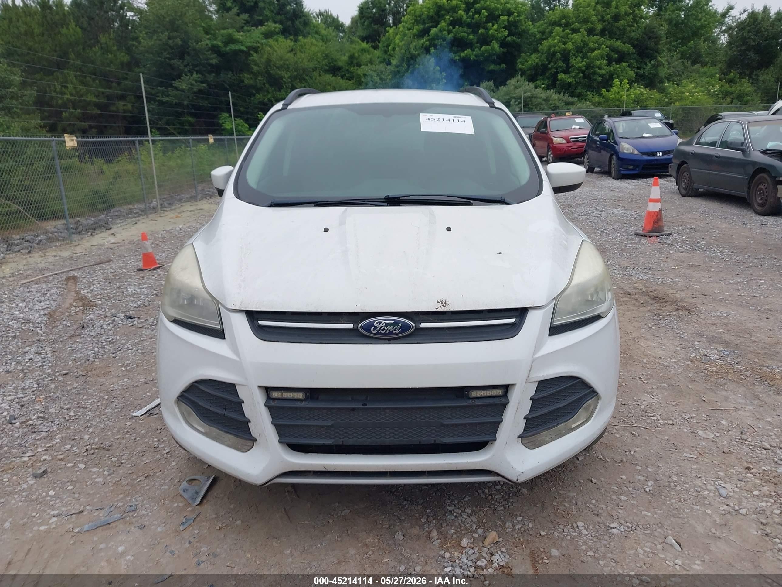2015 Ford Escape Se White vin: 1FMCU0GX7FUB96679