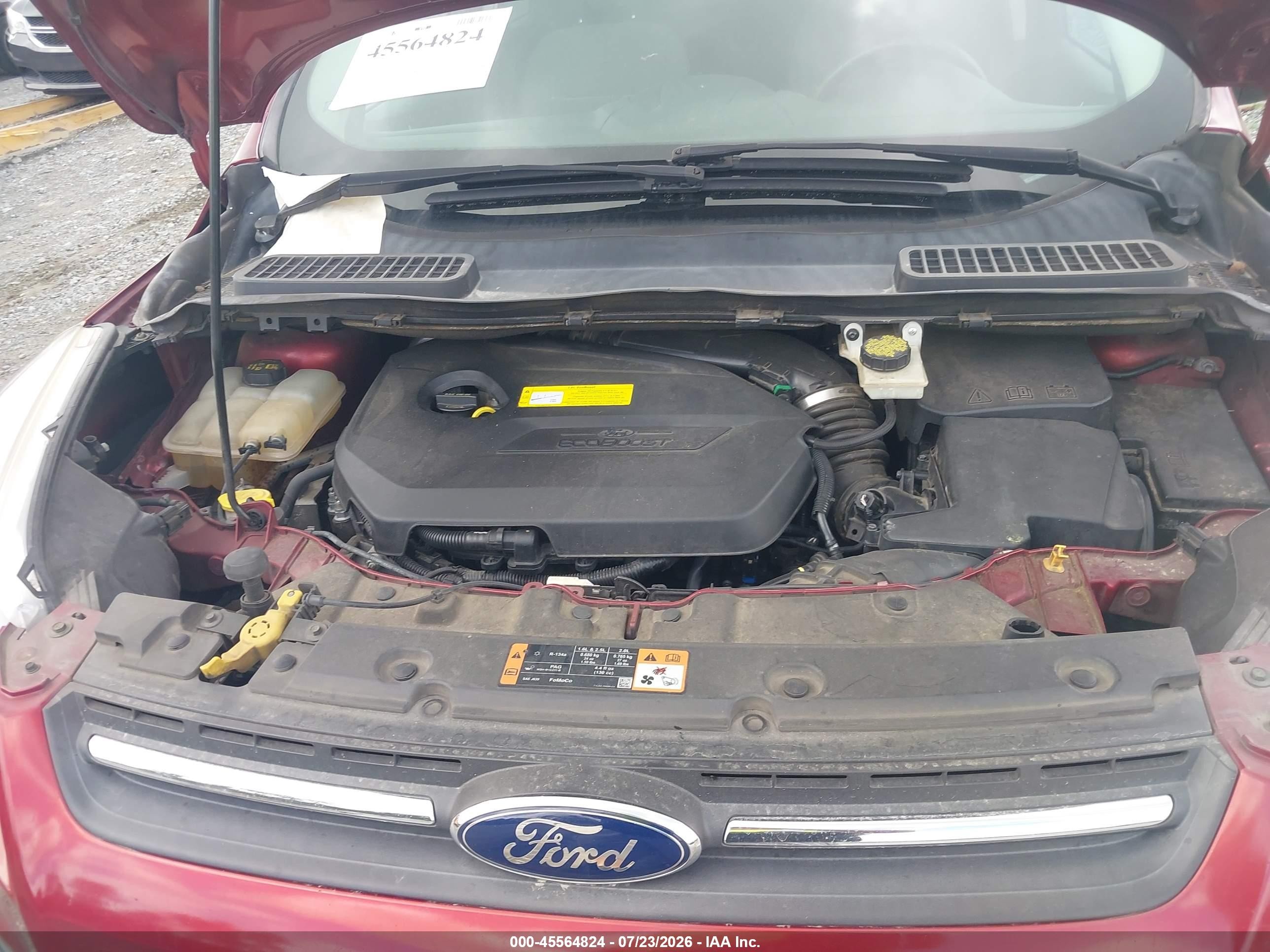 2015 Ford Escape Se Red vin: 1FMCU0GX7FUC19846