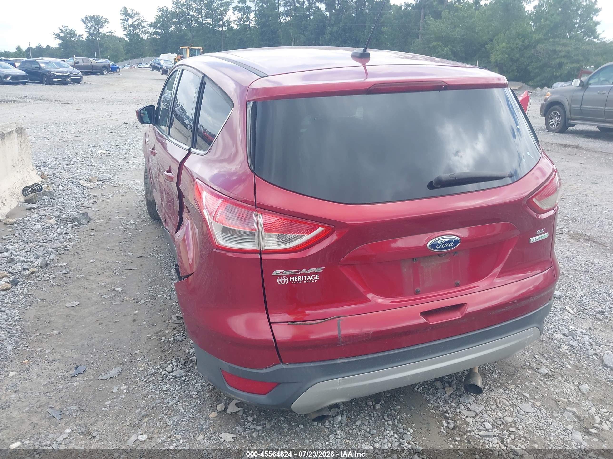 2015 Ford Escape Se Red vin: 1FMCU0GX7FUC19846