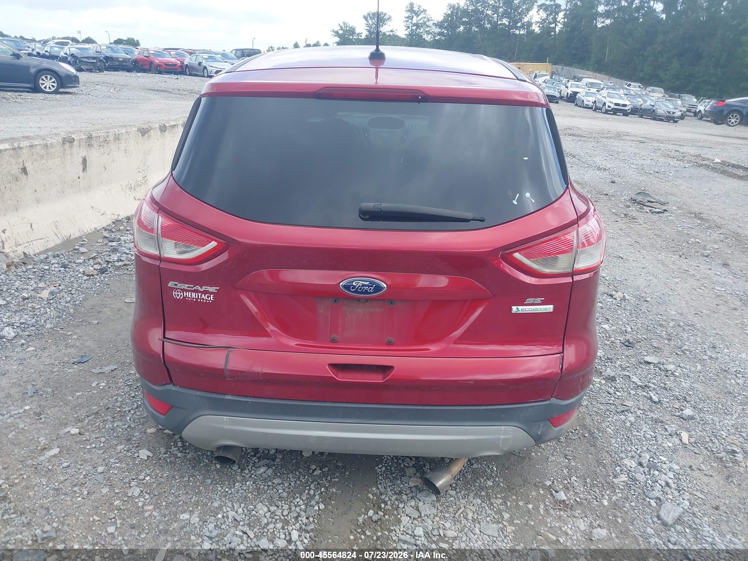 2015 Ford Escape Se Red vin: 1FMCU0GX7FUC19846