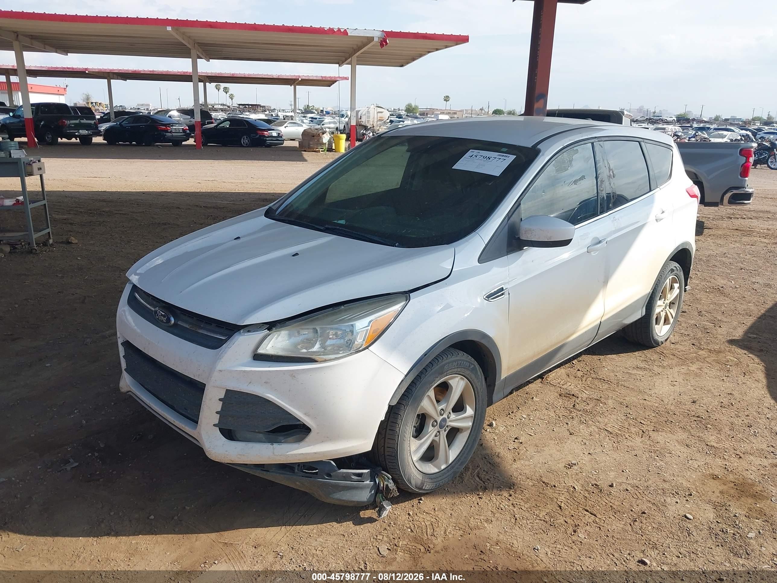 2015 Ford Escape Se White vin: 1FMCU0GX7FUC89217