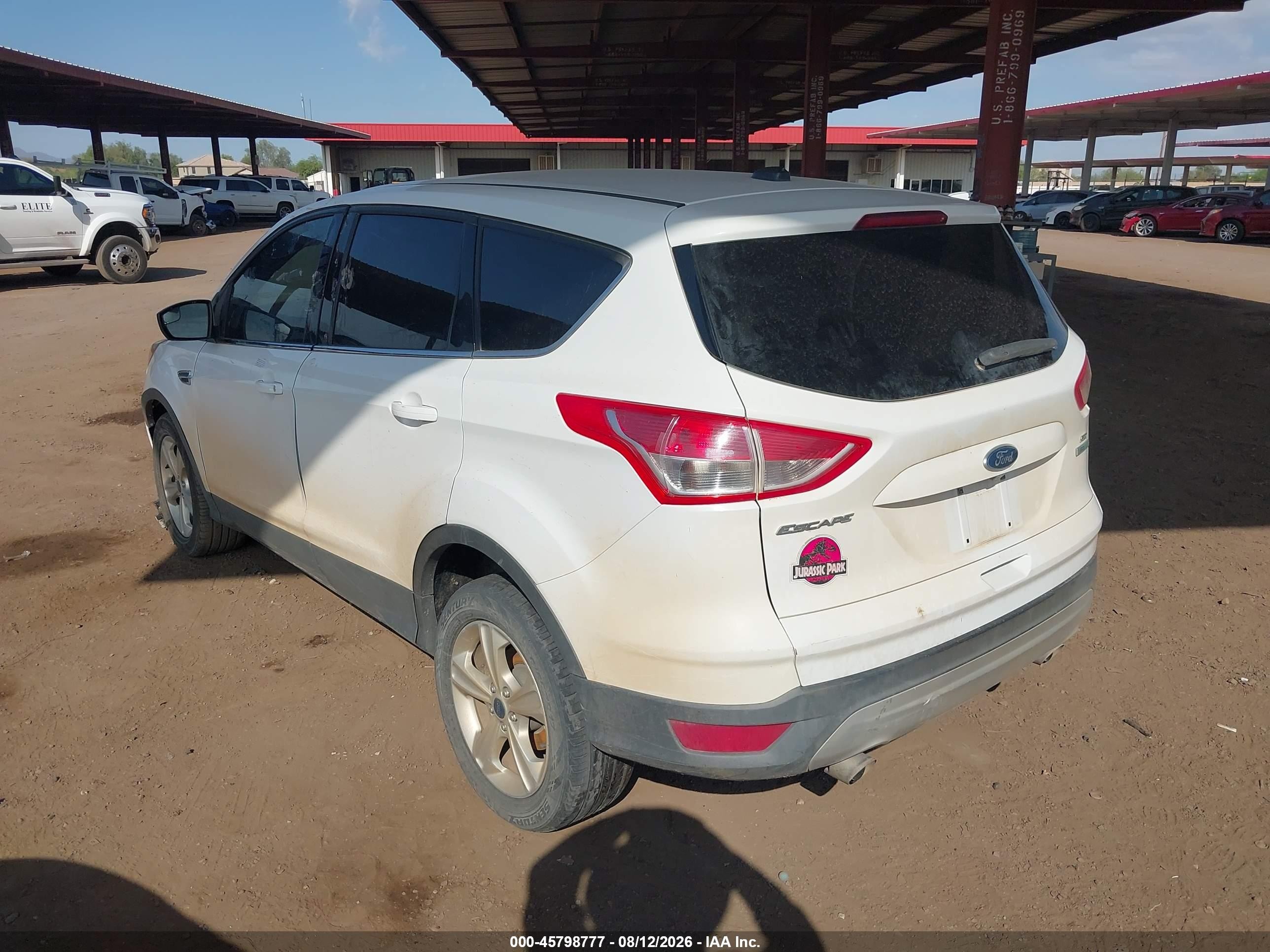2015 Ford Escape Se White vin: 1FMCU0GX7FUC89217