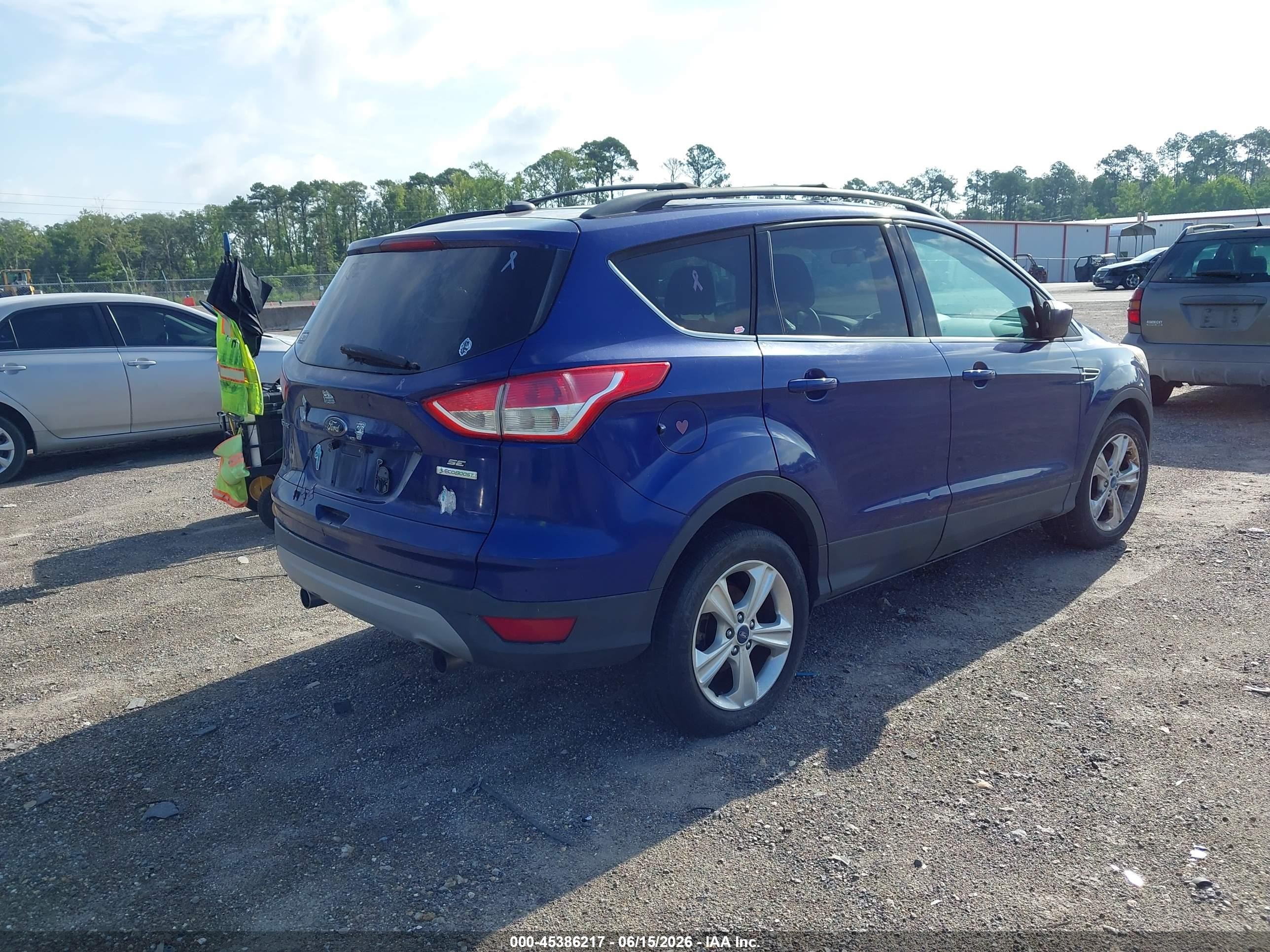 2013 Ford Escape Se Blue vin: 1FMCU0GX8DUB06288