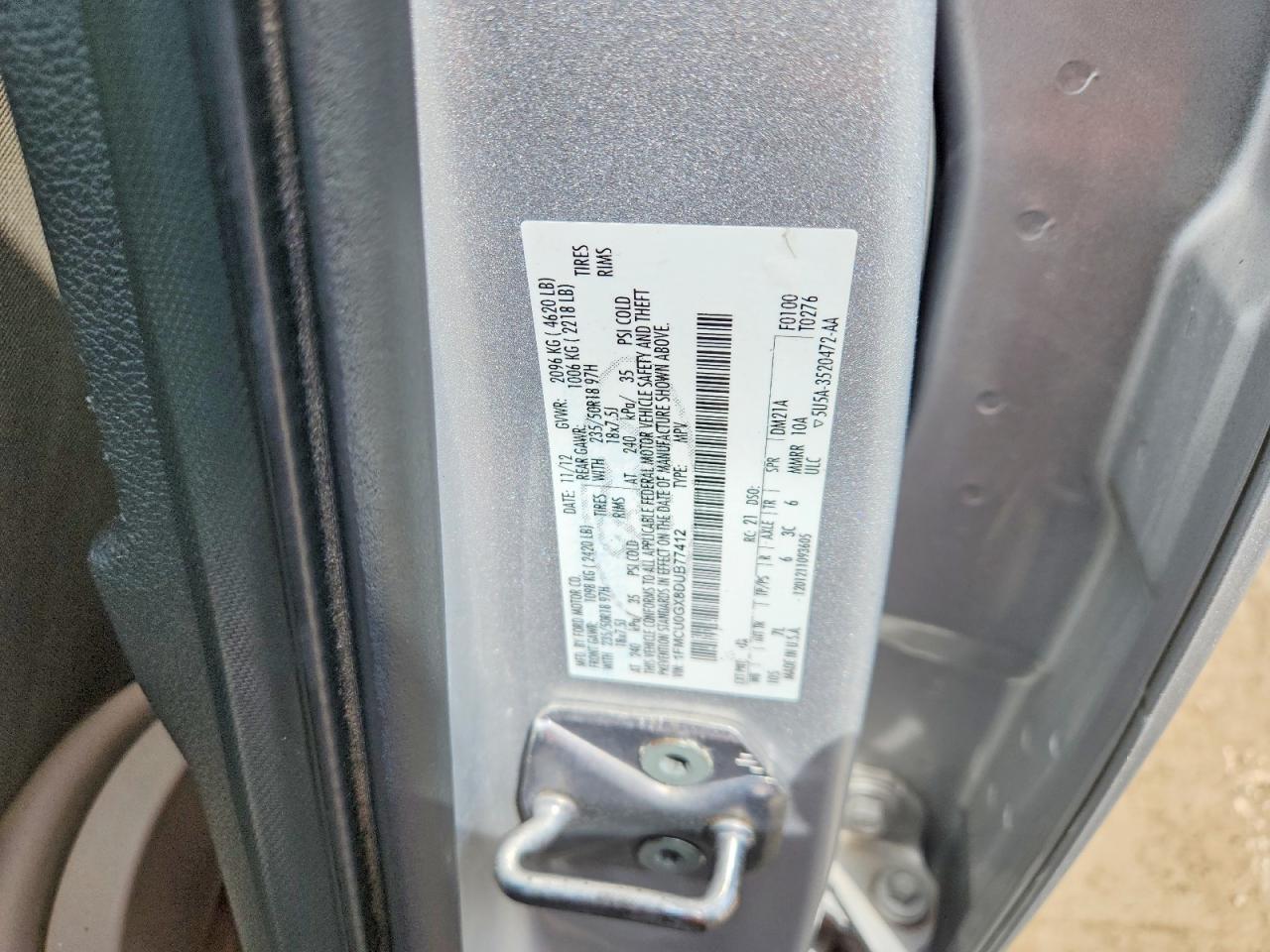 2013 Ford Escape Se Silver vin: 1FMCU0GX8DUB77412
