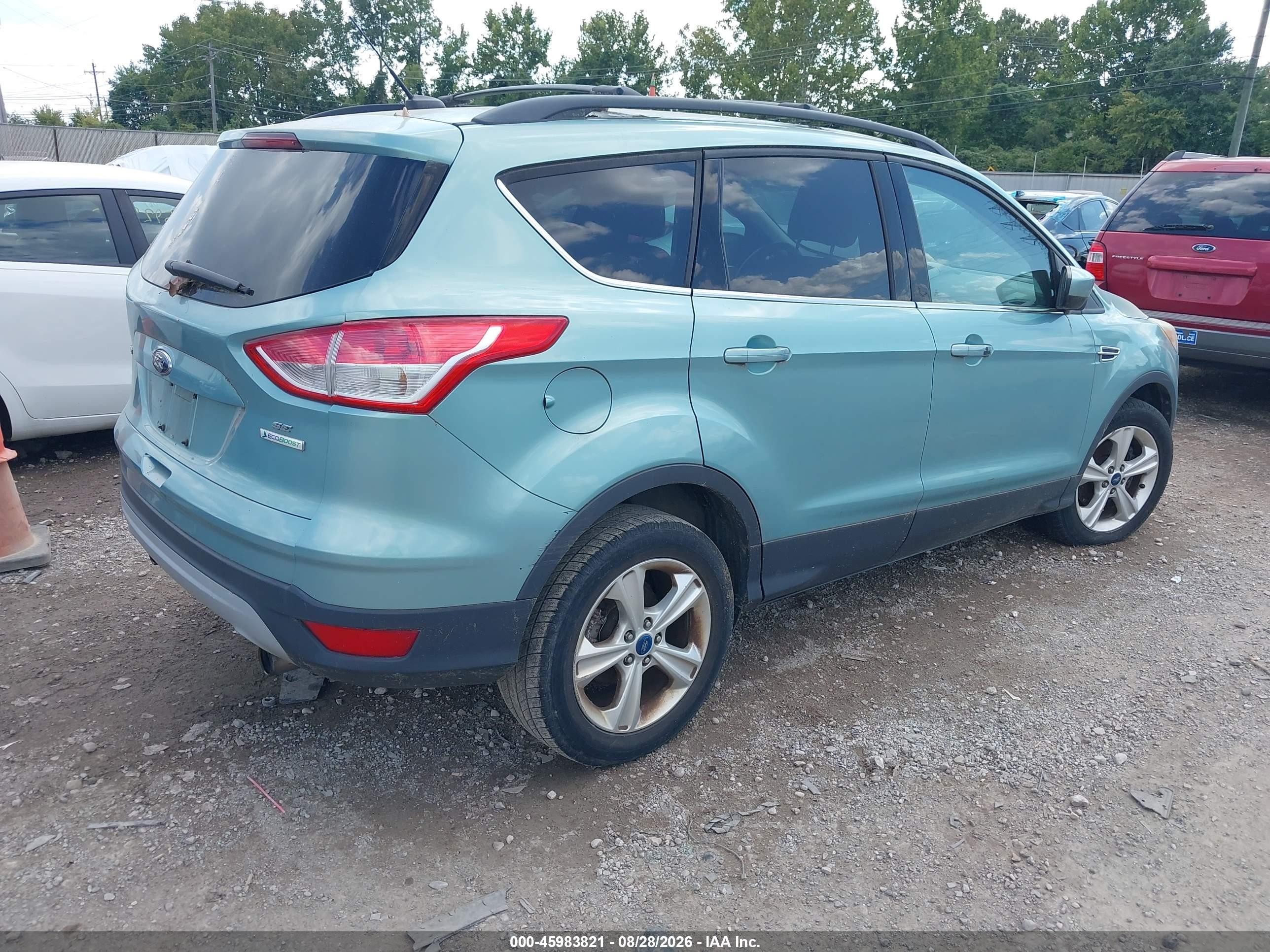 2013 Ford Escape Se Turquoise vin: 1FMCU0GX8DUC12112