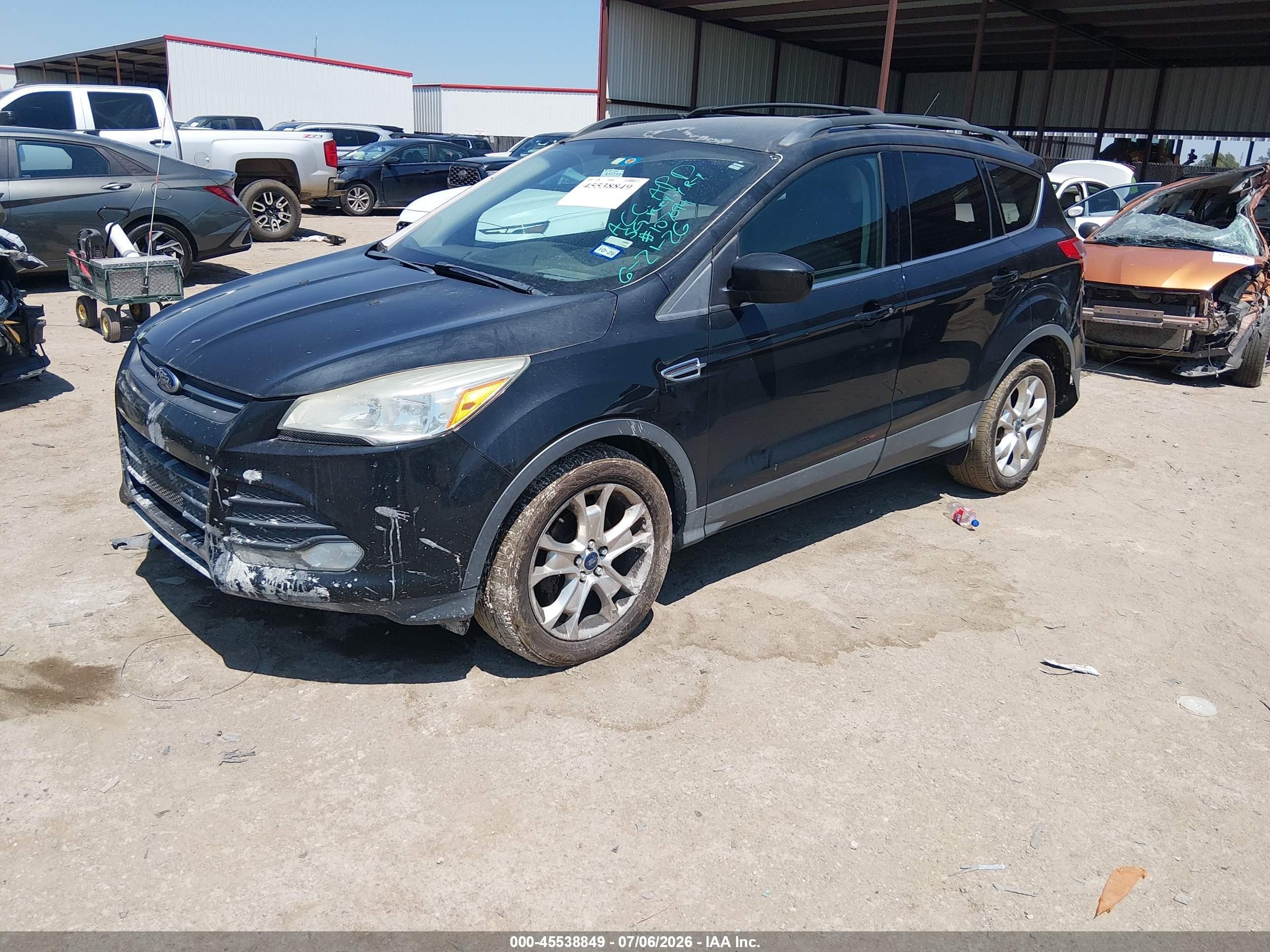 2013 Ford Escape Se Black vin: 1FMCU0GX8DUC59334
